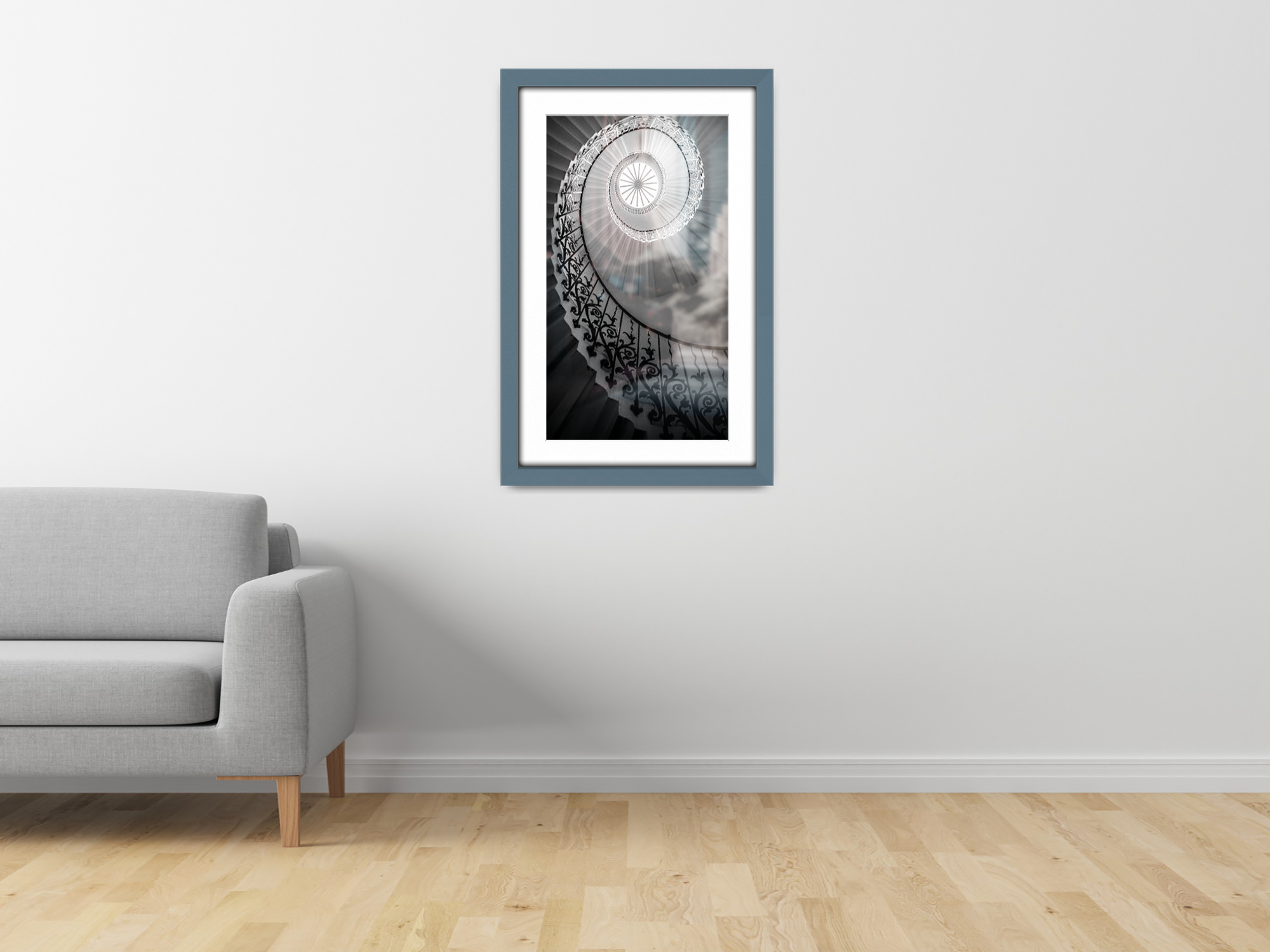 A1 ( 59.40 x 84.10 cm ) / 33 x 23 Inch with A2-(41.90 x 59.40 cm) White Mount Frames - MDF