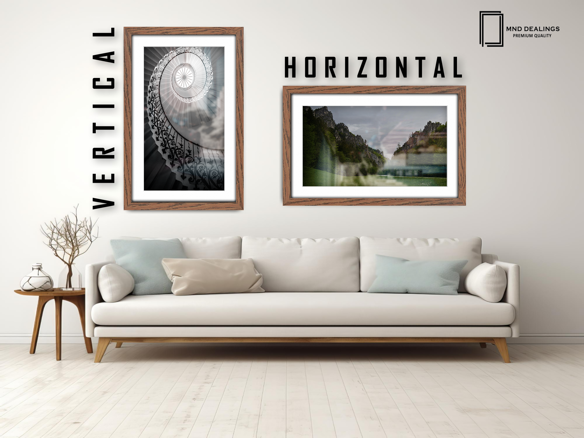 A1 ( 59.40 x 84.10 cm ) / 33 x 23 Inch with A2-(41.90 x 59.40 cm) White Mount Frames - MDF