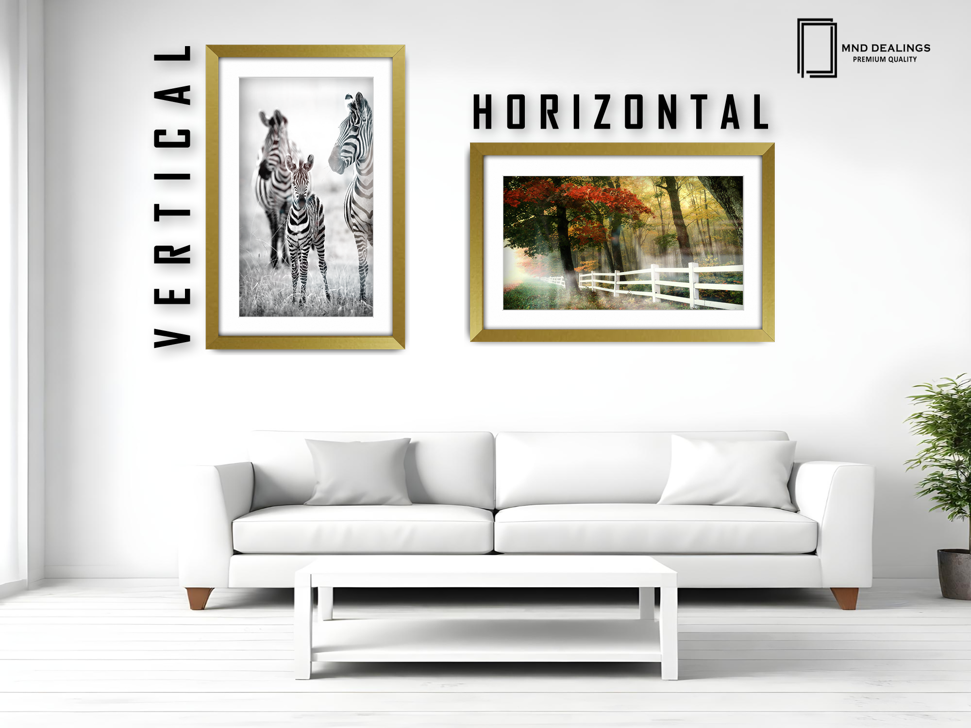A1 ( 59.40 x 84.10 cm ) / 33 x 23 Inch with A2-(41.90 x 59.40 cm) White Mount Frames - MDF