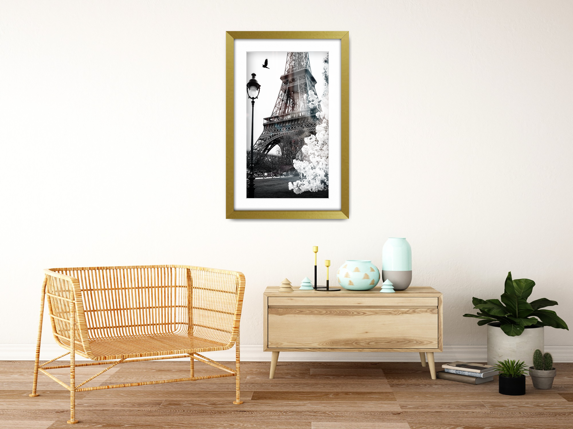 A1 ( 59.40 x 84.10 cm ) / 33 x 23 Inch with A2-(41.90 x 59.40 cm) White Mount Frames - MDF