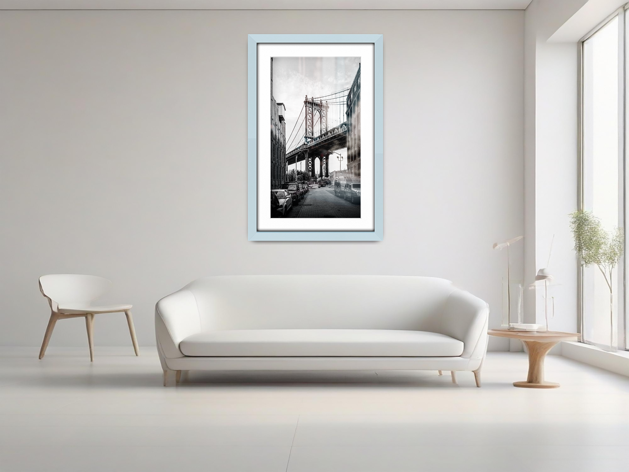 A1 ( 59.40 x 84.10 cm ) / 33 x 23 Inch with A2-(41.90 x 59.40 cm) White Mount Frames - MDF