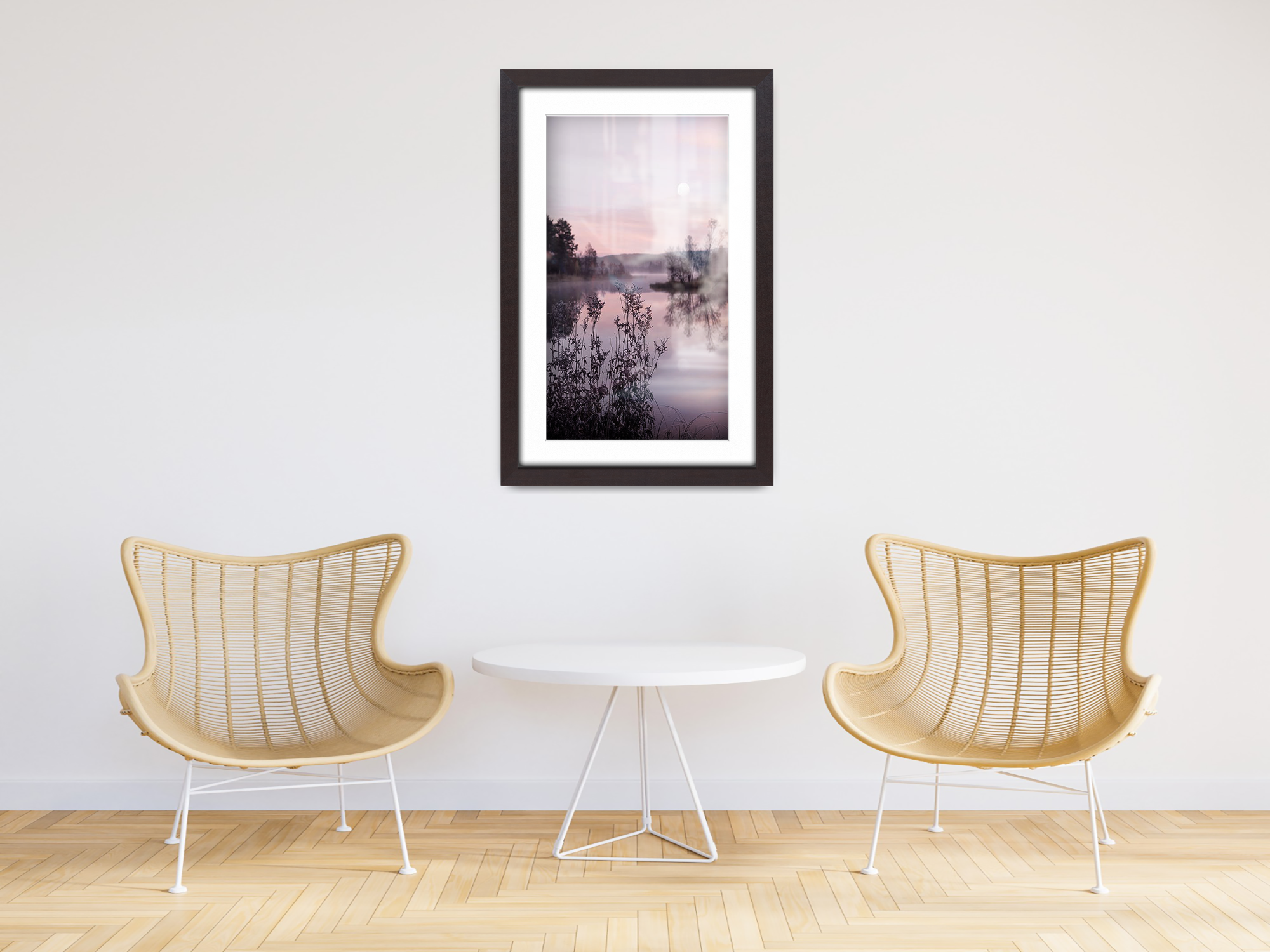 A1 ( 59.40 x 84.10 cm ) / 33 x 23 Inch with A2-(41.90 x 59.40 cm) White Mount Frames - MDF