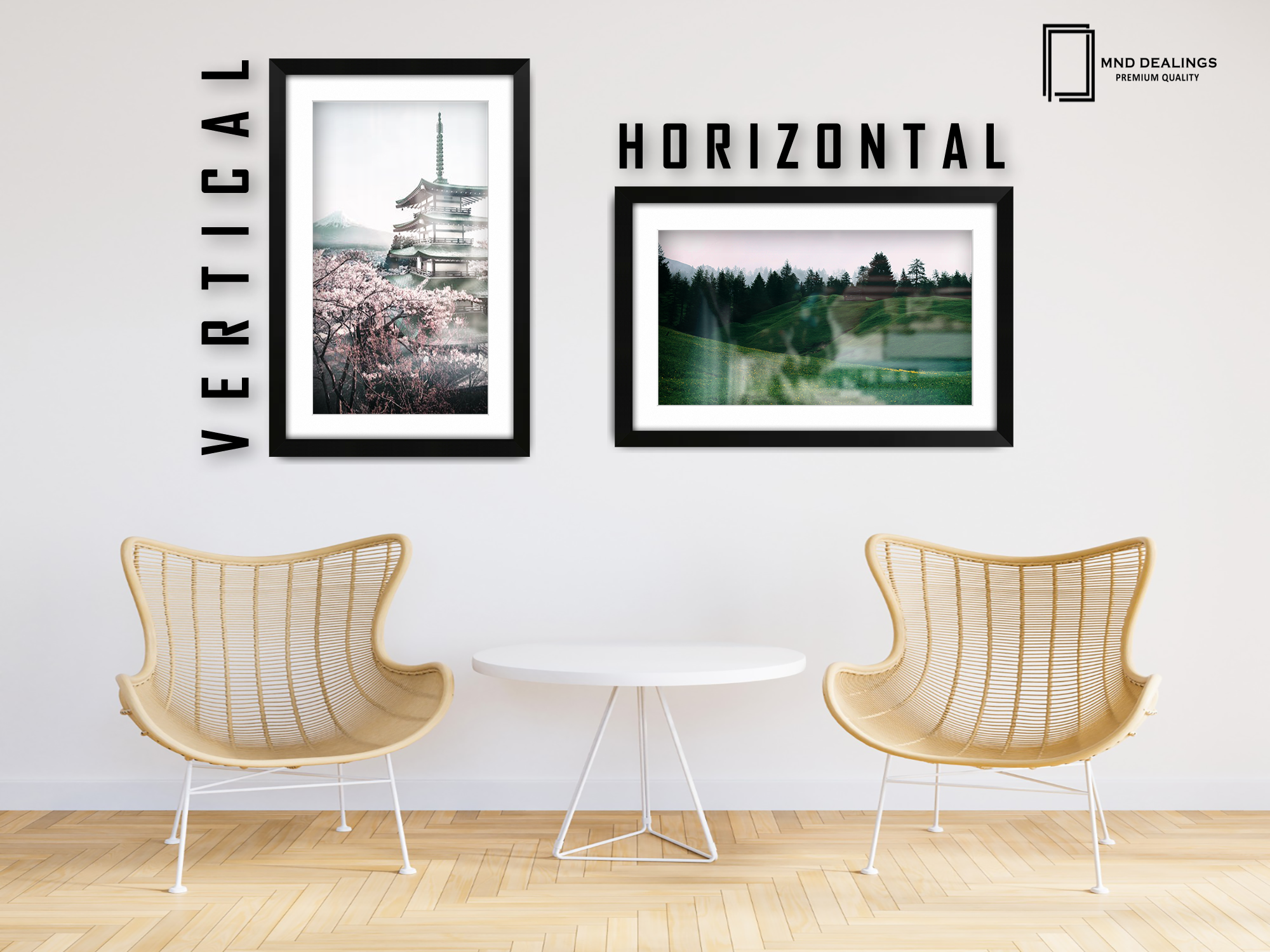 A1 ( 59.40 x 84.10 cm ) / 33 x 23 Inch with A2-(41.90 x 59.40 cm) White Mount Frames - MDF