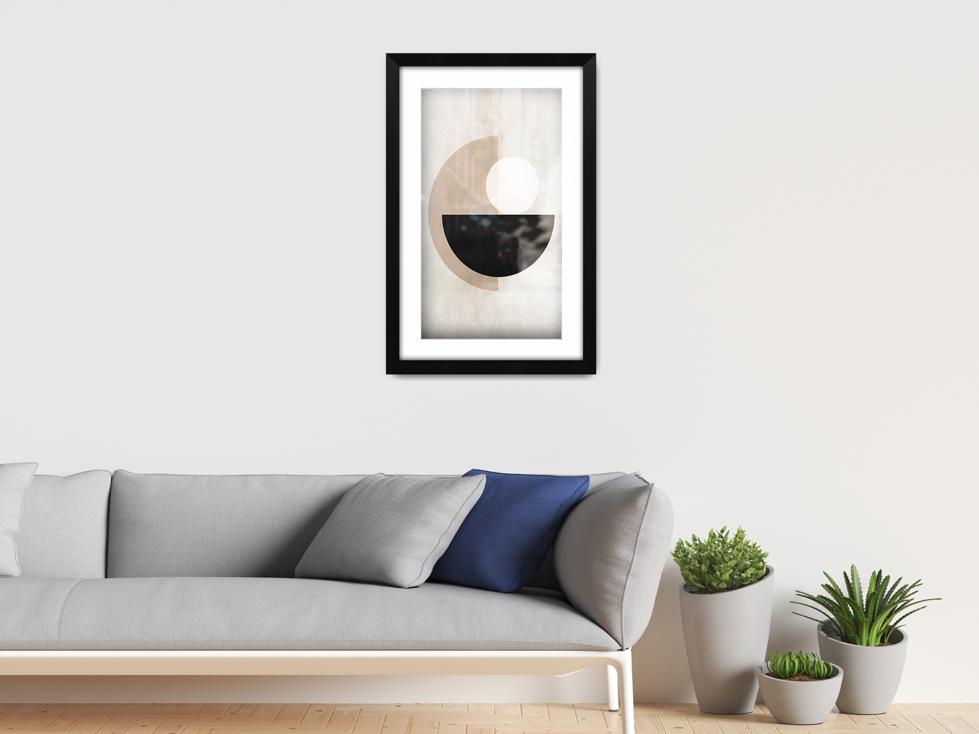 A1 ( 59.40 x 84.10 cm ) / 33 x 23 Inch with A2-(41.90 x 59.40 cm) White Mount Frames - MDF