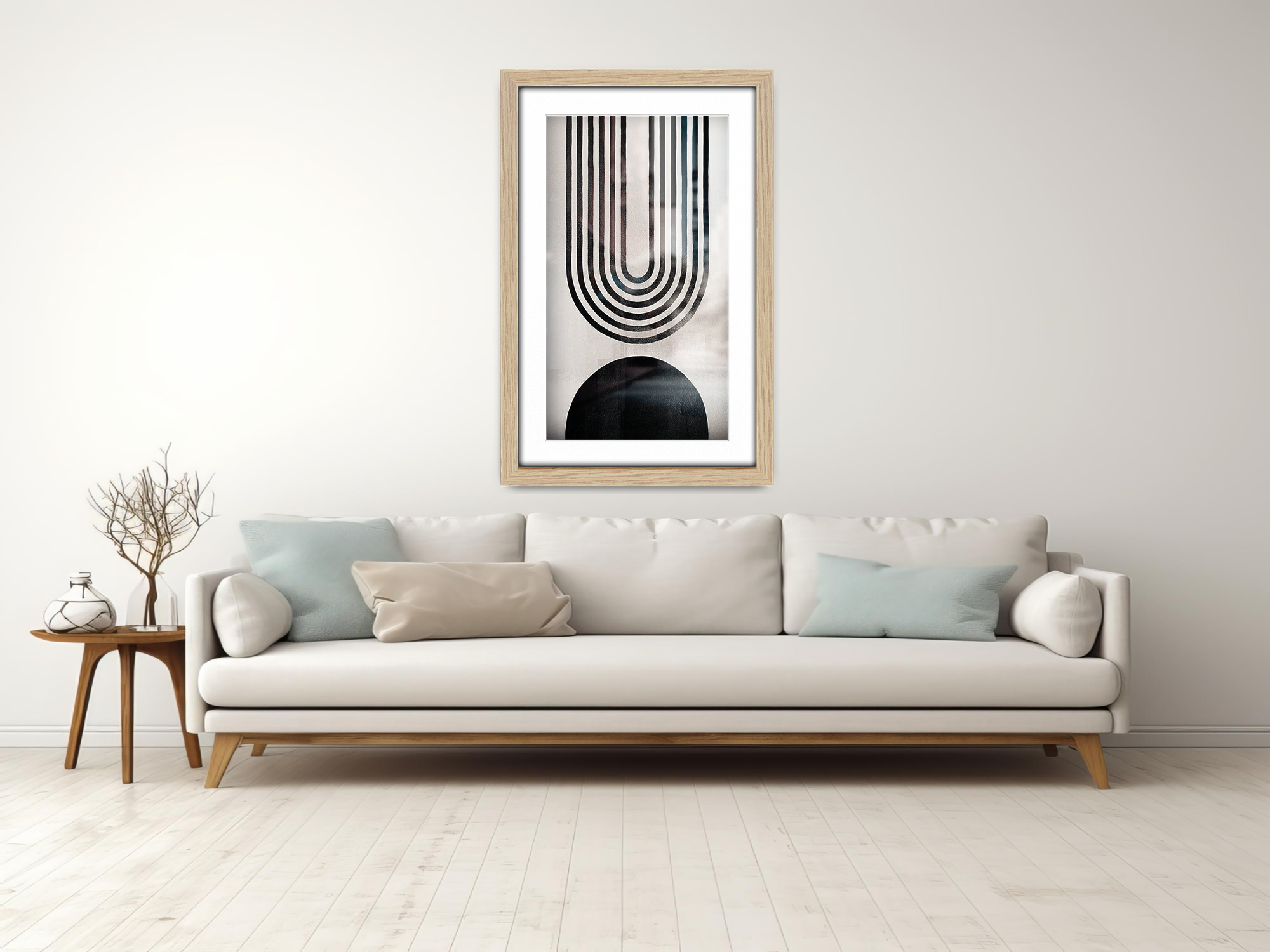 A1 ( 59.40 x 84.10 cm ) / 33 x 23 Inch with A2-(41.90 x 59.40 cm) White Mount Frames - MDF