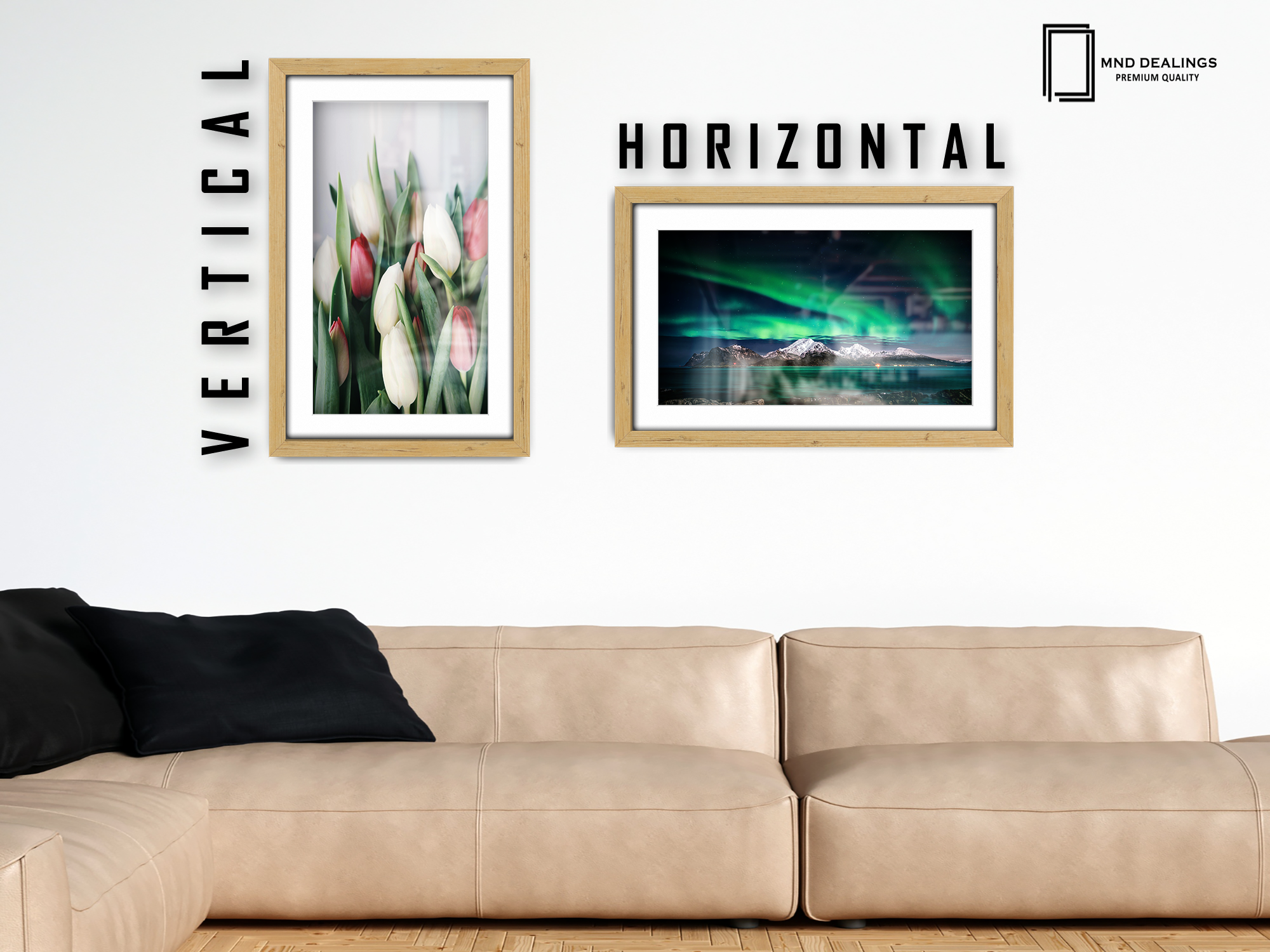 A1 ( 59.40 x 84.10 cm ) / 33 x 23 Inch with A2-(41.90 x 59.40 cm) White Mount Frames - MDF