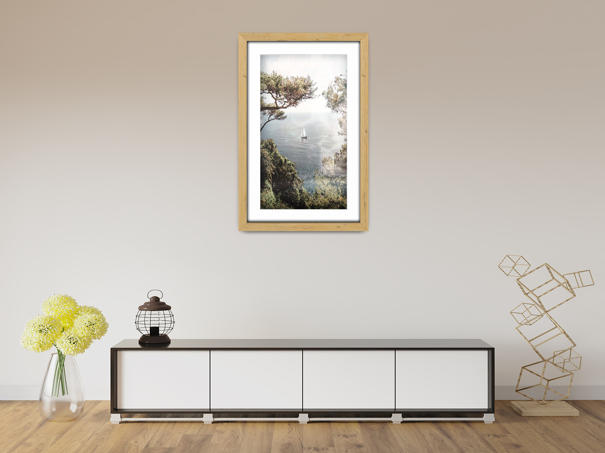 A1 ( 59.40 x 84.10 cm ) / 33 x 23 Inch with A2-(41.90 x 59.40 cm) White Mount Frames - MDF