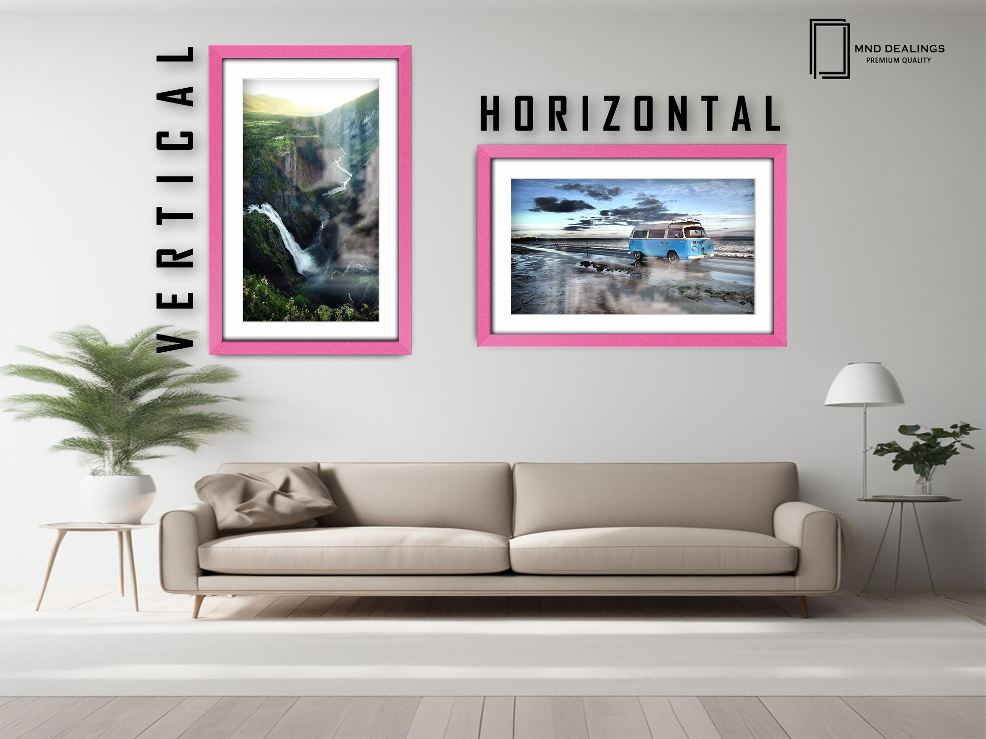 A1 ( 59.40 x 84.10 cm ) / 33 x 23 Inch with A2-(41.90 x 59.40 cm) White Mount Frames - MDF