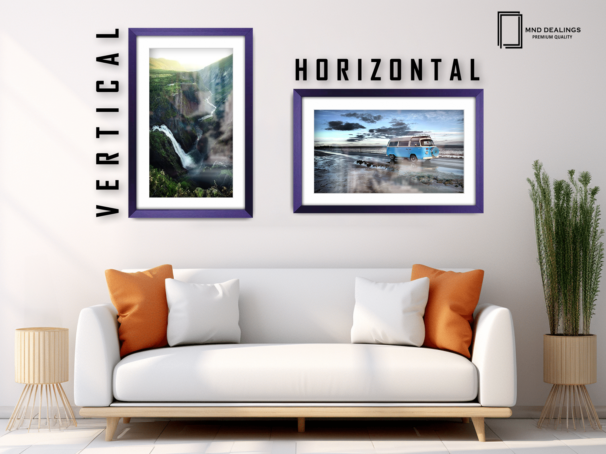 A1 ( 59.40 x 84.10 cm ) / 33 x 23 Inch with A2-(41.90 x 59.40 cm) White Mount Frames - MDF