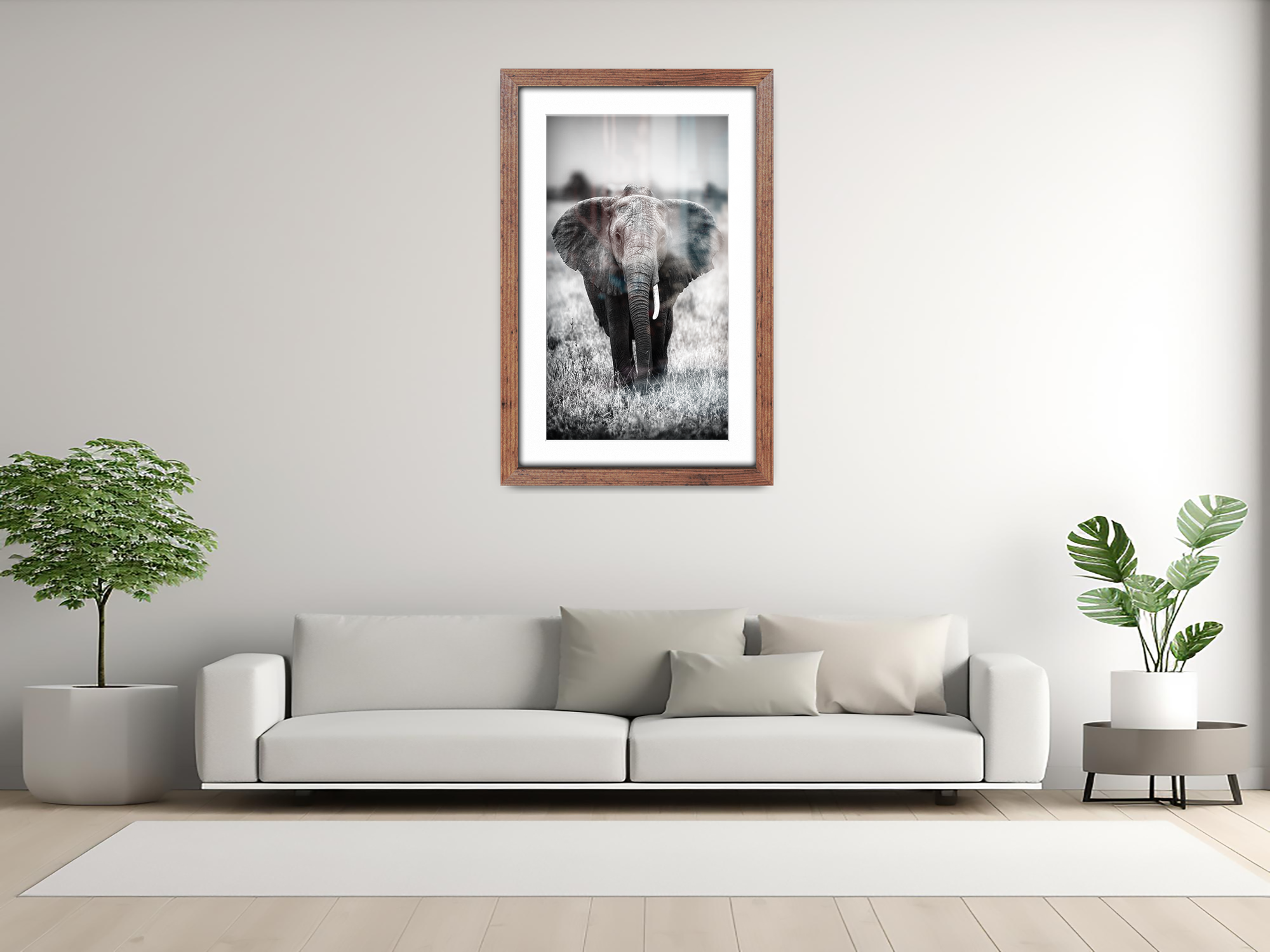 A1 ( 59.40 x 84.10 cm ) / 33 x 23 Inch with A2-(41.90 x 59.40 cm) White Mount Frames - MDF