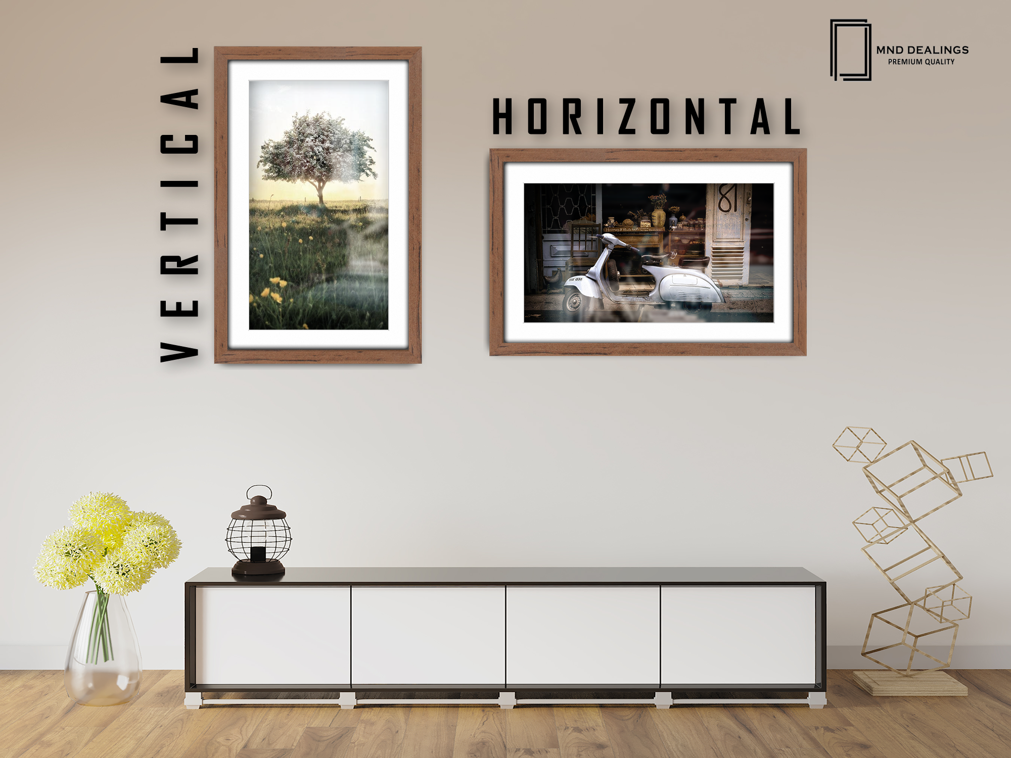 A1 ( 59.40 x 84.10 cm ) / 33 x 23 Inch with A2-(41.90 x 59.40 cm) White Mount Frames - MDF