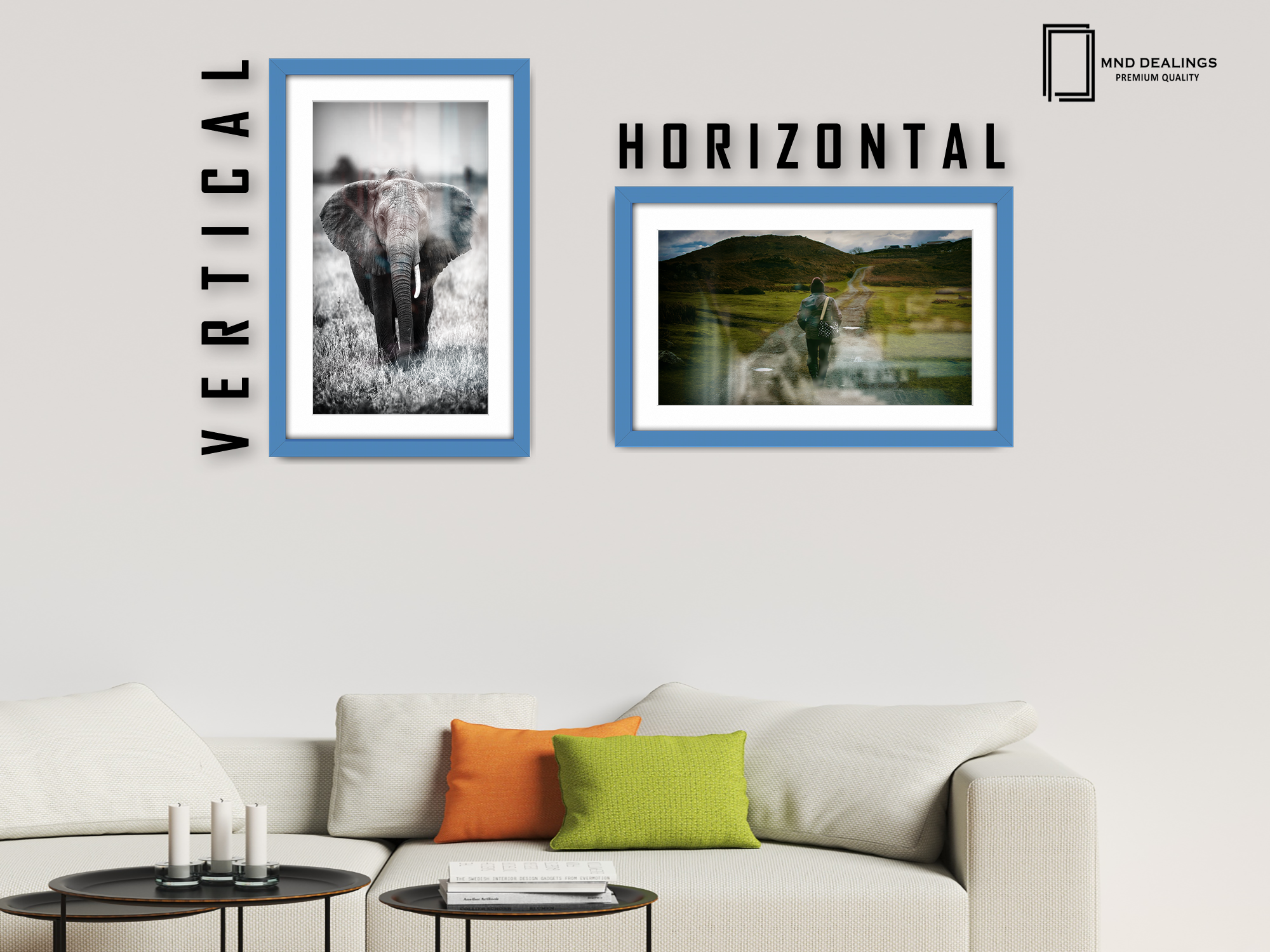 A2 ( 41.90 x 59.40 cm ) / 23 x 16 Inch with A3-(29.70 x 41.90 cm) White Mount Art Frames - MDF