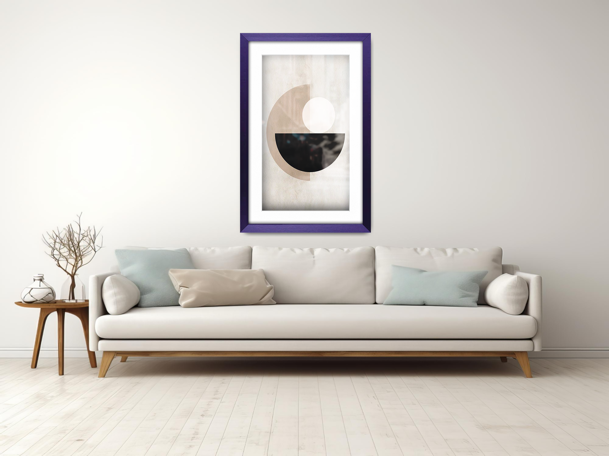 A2 ( 41.90 x 59.40 cm ) / 23 x 16 Inch with A3-(29.70 x 41.90 cm) White Mount Art Frames - MDF