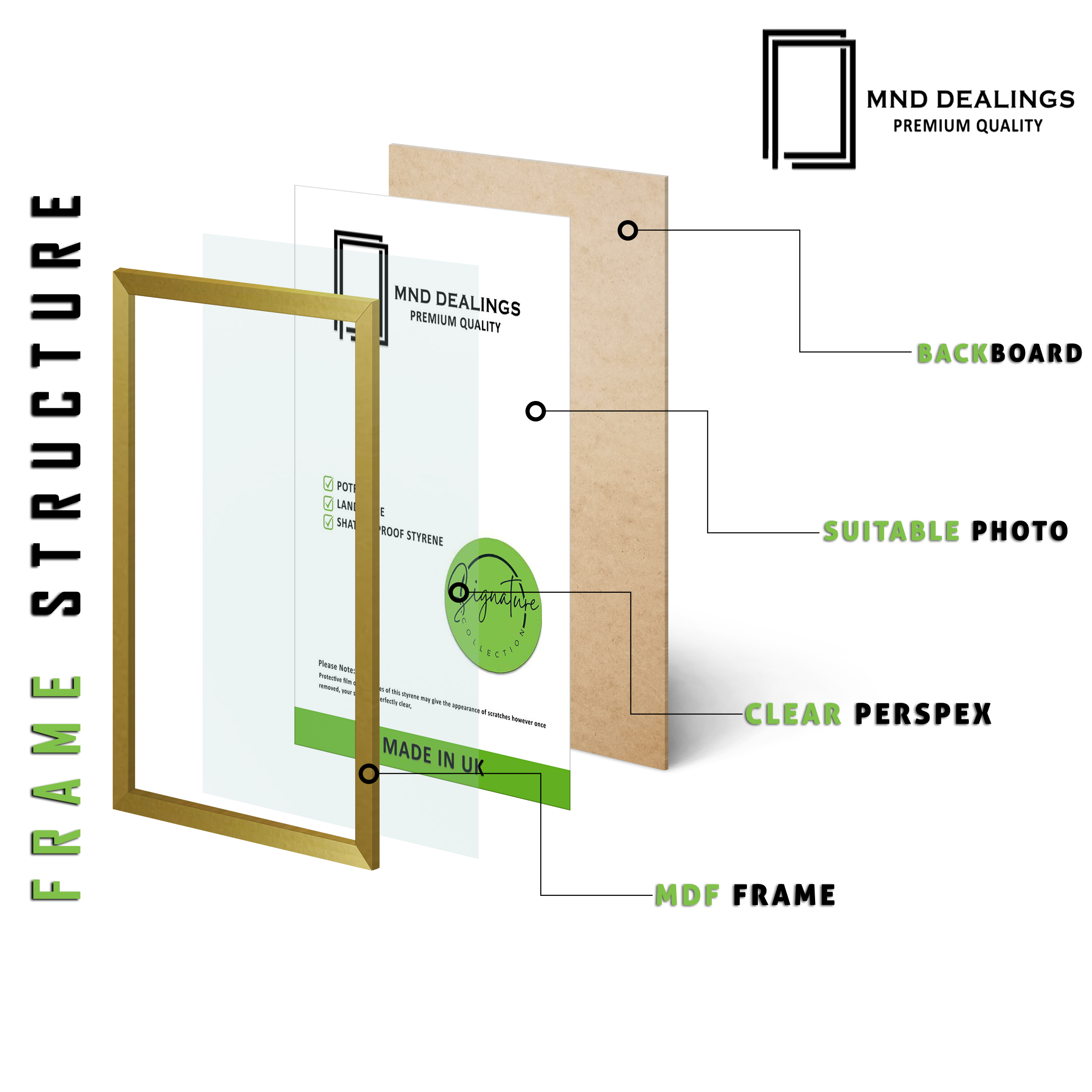 A3 ( 29.70 x 41.90 CM ) / 16 x 11 Inch Art Frames - MDF