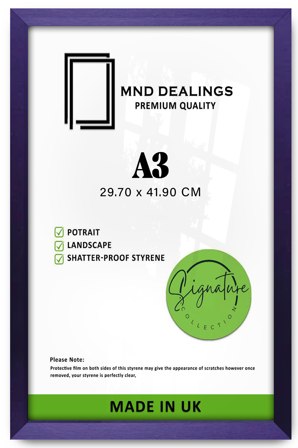 A3 ( 29.70 x 41.90 CM ) / 16 x 11 Inch Art Frames - MDF