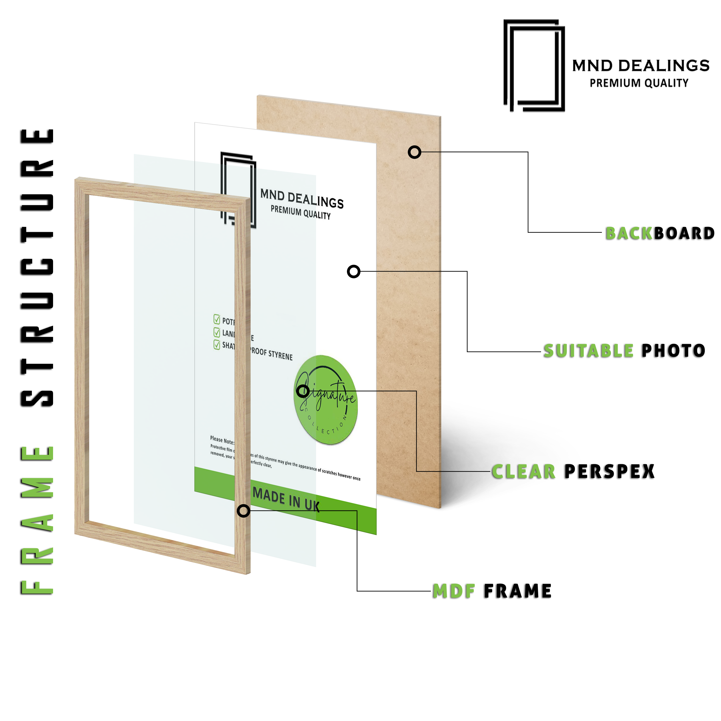 A4 ( 21.00 x 29.70 CM ) / 11 x 8 Inch Photo Frames - MDF