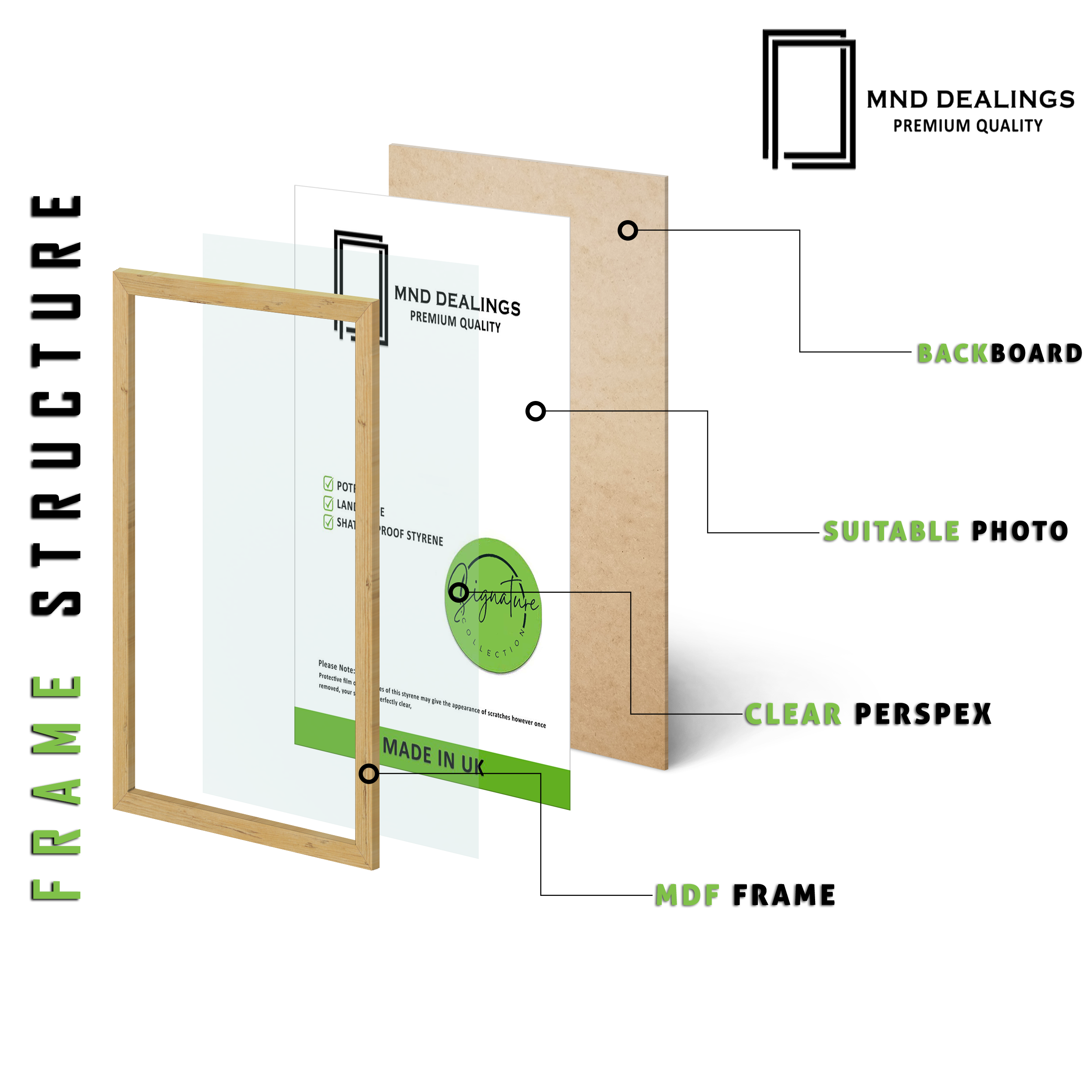 A4 ( 21.00 x 29.70 CM ) / 11 x 8 Inch Photo Frames - MDF