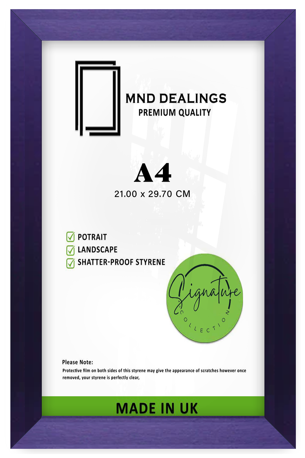 A4 ( 21.00 x 29.70 CM ) / 11 x 8 Inch Photo Frames - MDF