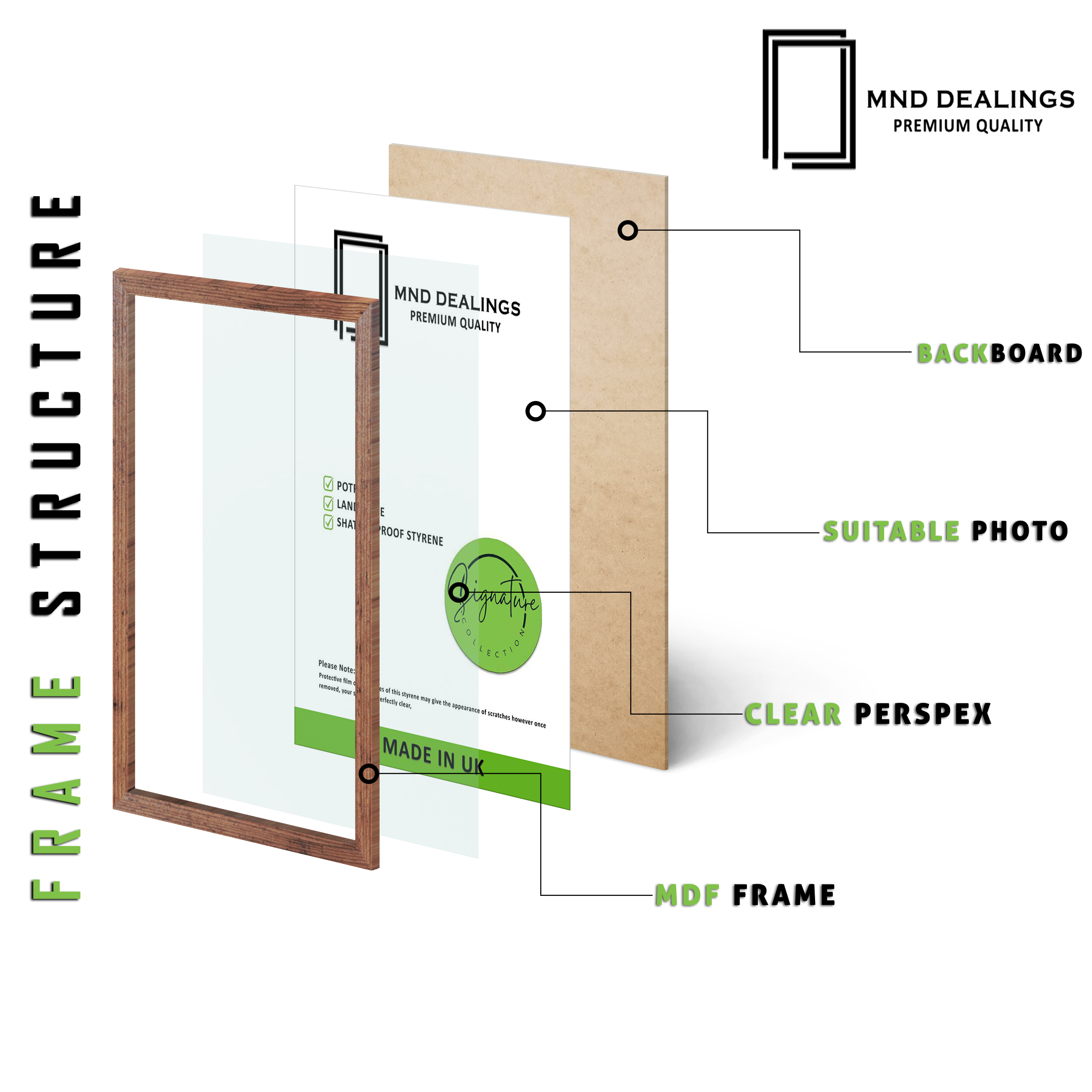 A4 ( 21.00 x 29.70 CM ) / 11 x 8 Inch Photo Frames - MDF