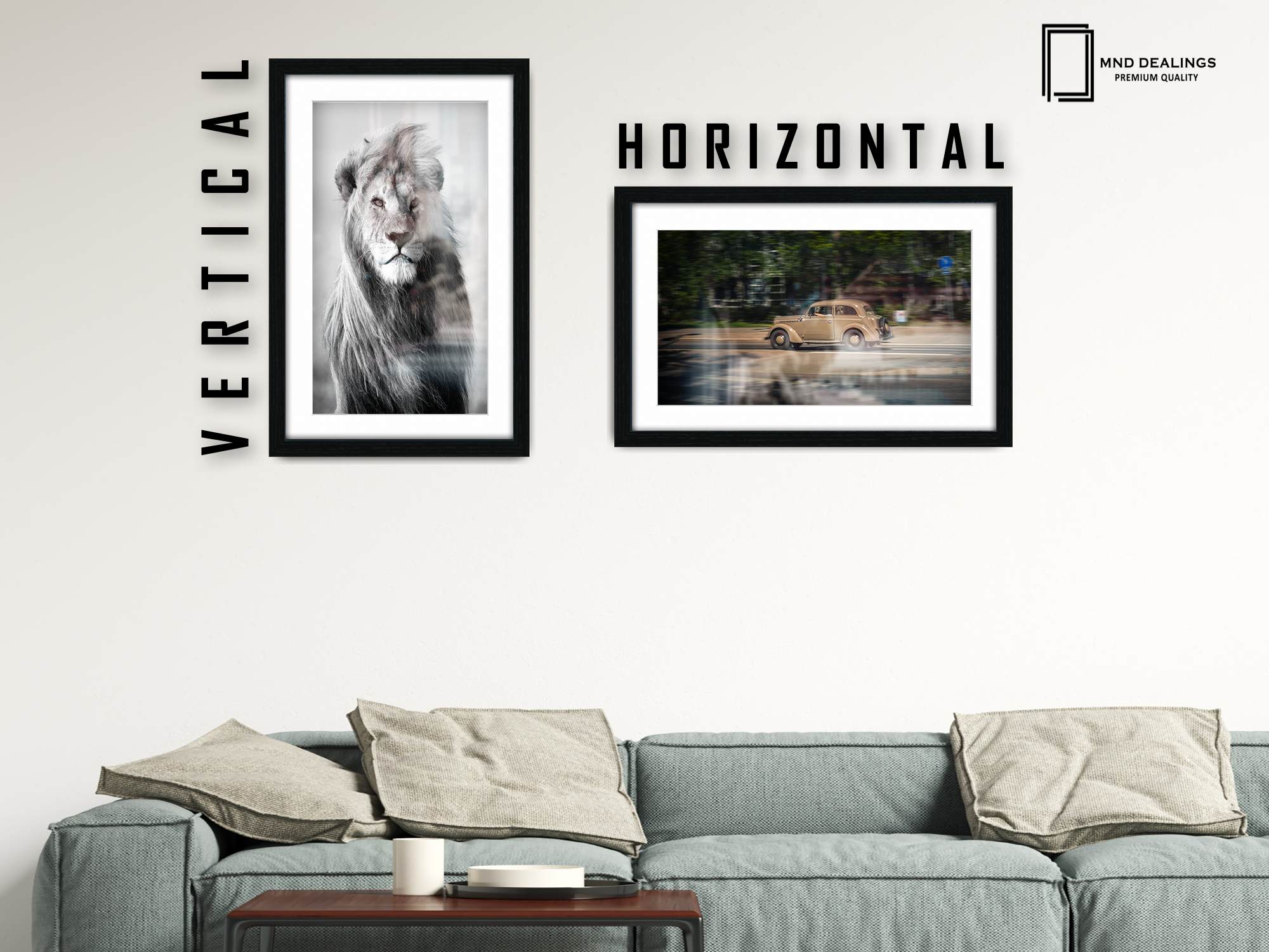 A4 ( 21.00 x 29.70 cm ) / 11 x 8 Inch with A5-(14.80 x 21.00 cm) White Mount Art Frames - MDF