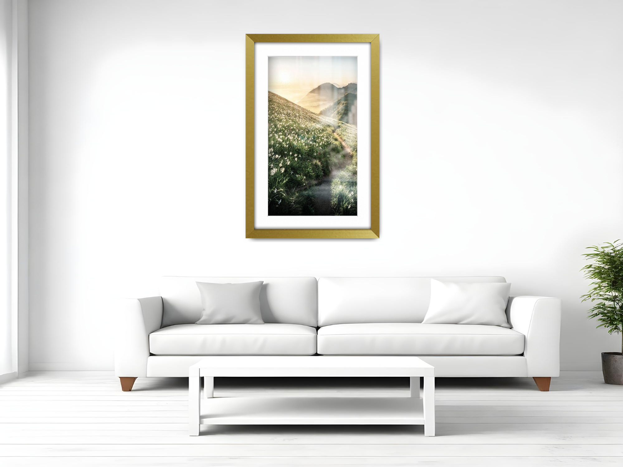 A4 ( 21.00 x 29.70 cm ) / 11 x 8 Inch with A5-(14.80 x 21.00 cm) White Mount Art Frames - MDF