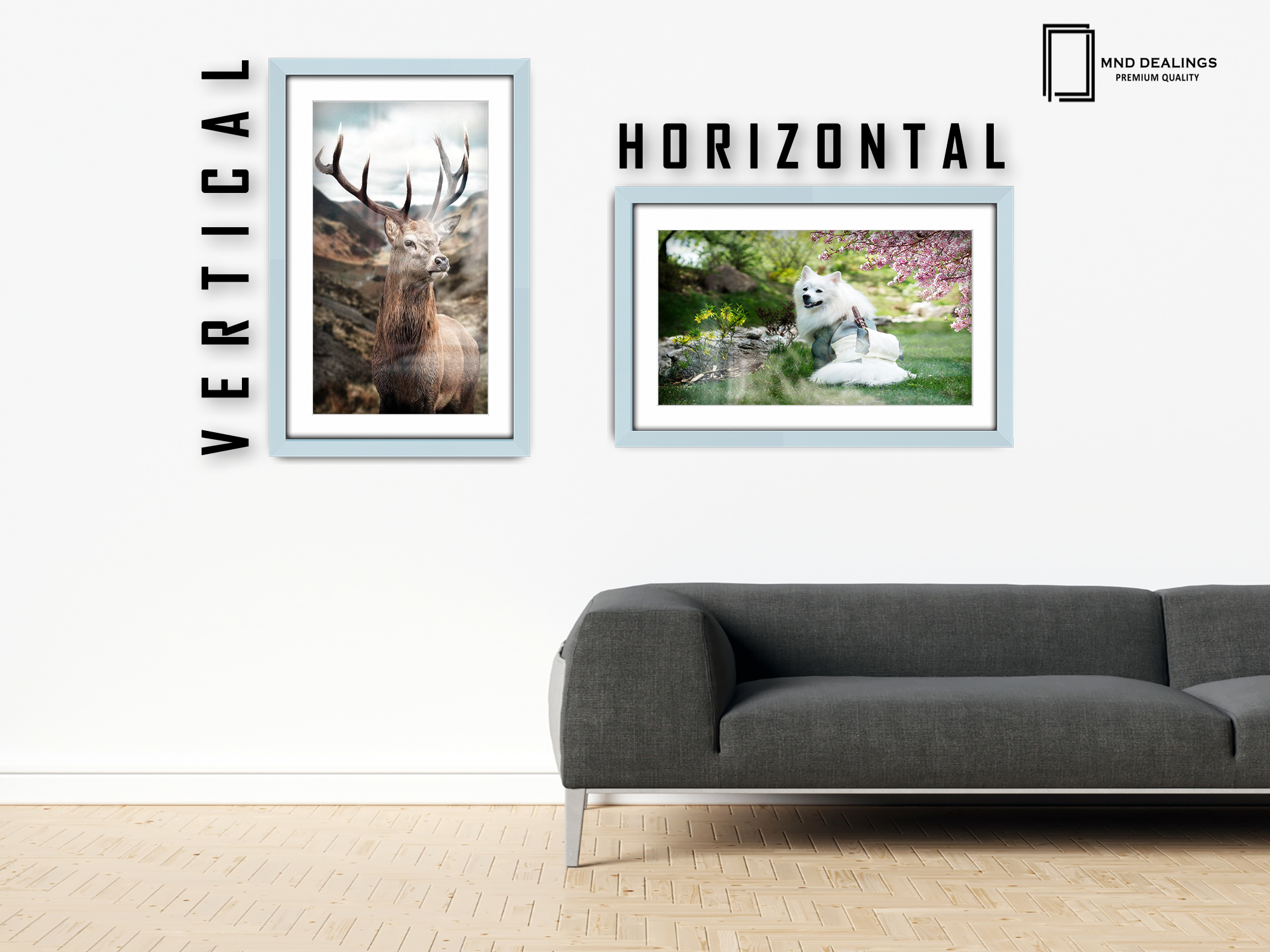 A4 ( 21.00 x 29.70 cm ) / 11 x 8 Inch with A5-(14.80 x 21.00 cm) White Mount Art Frames - MDF