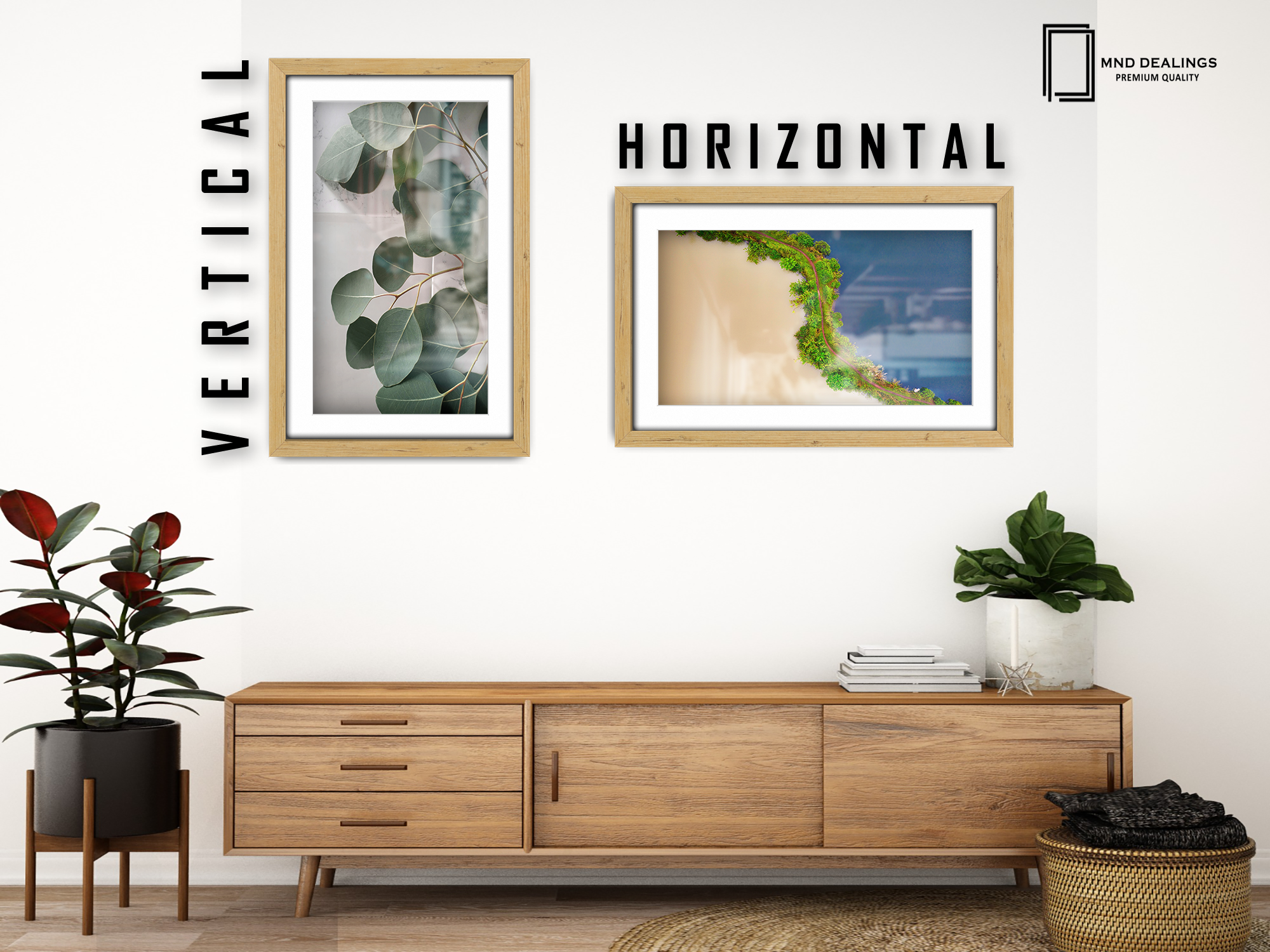 A4 ( 21.00 x 29.70 cm ) / 11 x 8 Inch with A5-(14.80 x 21.00 cm) White Mount Art Frames - MDF