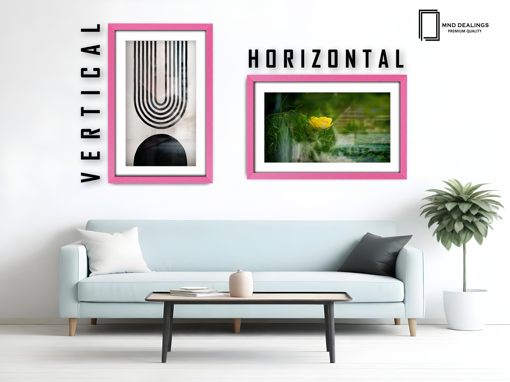 A4 ( 21.00 x 29.70 cm ) / 11 x 8 Inch with A5-(14.80 x 21.00 cm) White Mount Art Frames - MDF