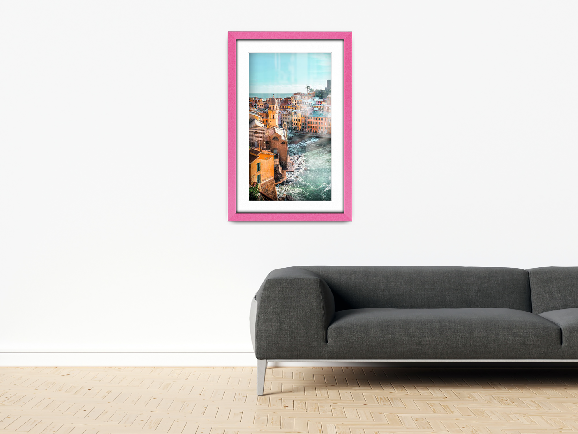 A4 ( 21.00 x 29.70 cm ) / 11 x 8 Inch with A5-(14.80 x 21.00 cm) White Mount Art Frames - MDF