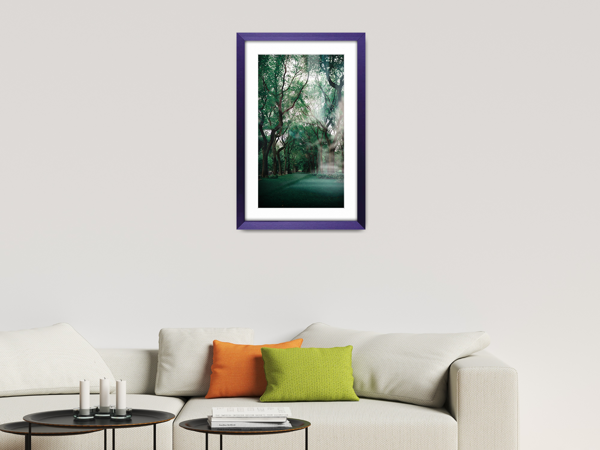A4 ( 21.00 x 29.70 cm ) / 11 x 8 Inch with A5-(14.80 x 21.00 cm) White Mount Art Frames - MDF
