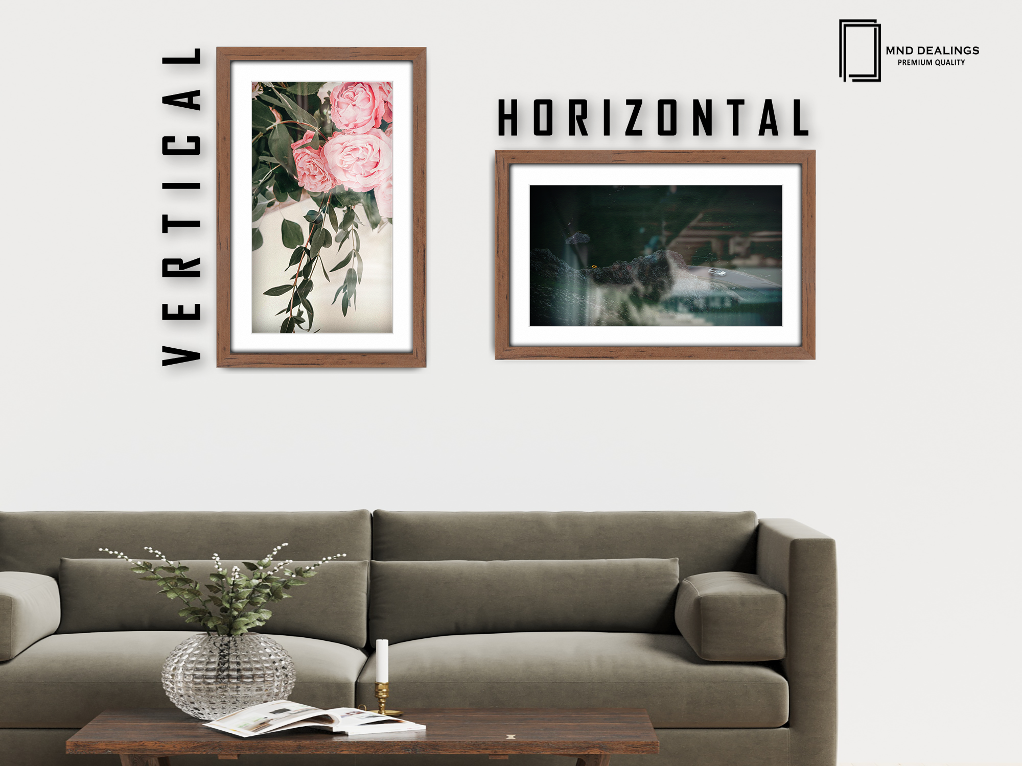A4 ( 21.00 x 29.70 cm ) / 11 x 8 Inch with A5-(14.80 x 21.00 cm) White Mount Art Frames - MDF