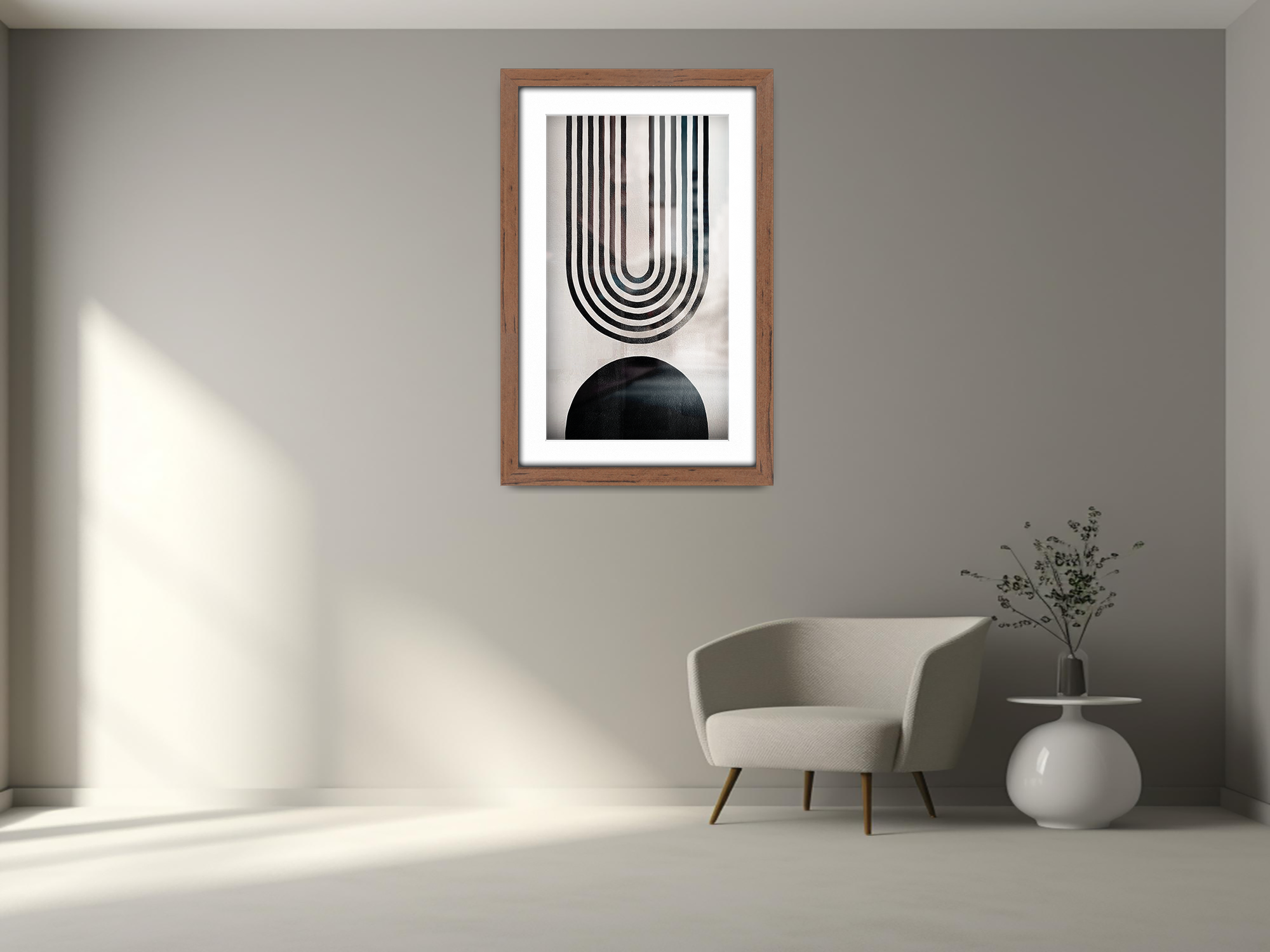 A4 ( 21.00 x 29.70 cm ) / 11 x 8 Inch with A5-(14.80 x 21.00 cm) White Mount Art Frames - MDF