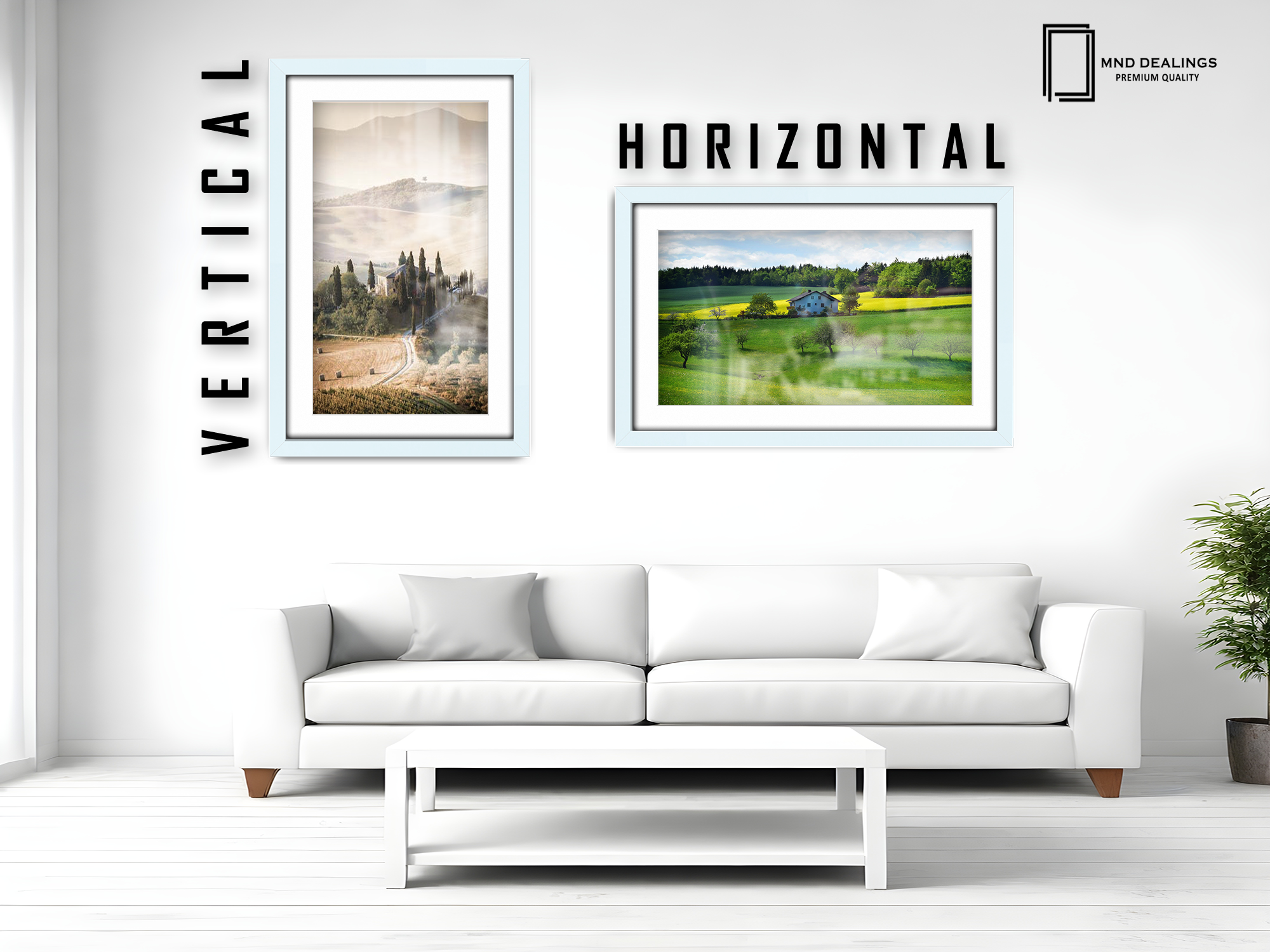 A4 ( 21.00 x 29.70 cm ) / 11 x 8 Inch with A5-(14.80 x 21.00 cm) White Mount Art Frames - MDF