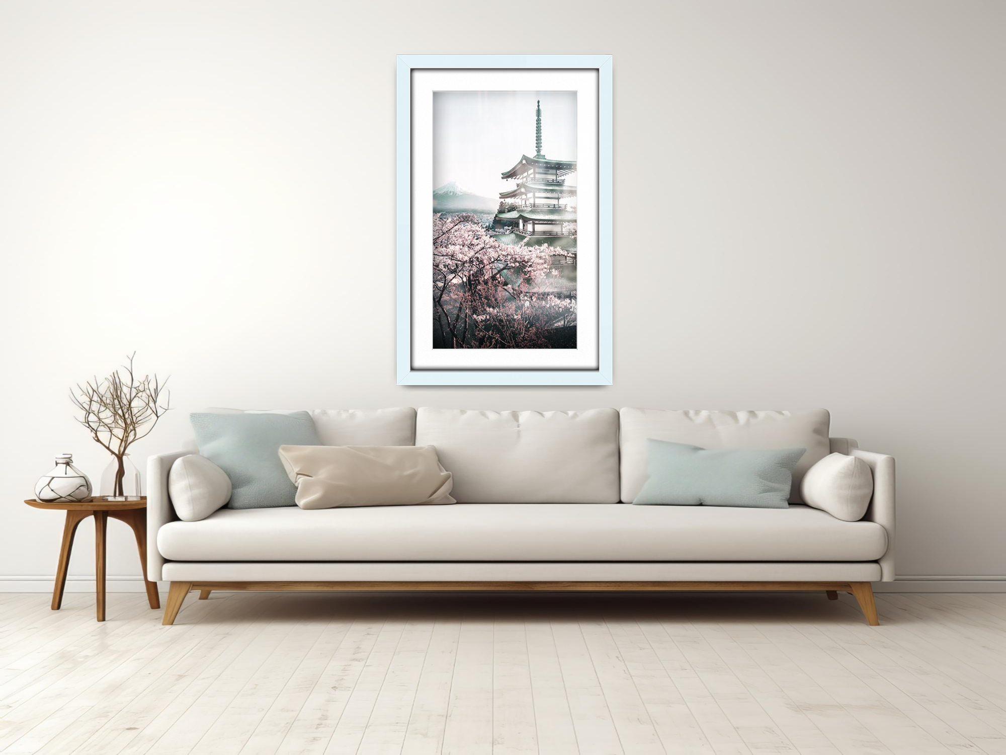 A4 ( 21.00 x 29.70 cm ) / 11 x 8 Inch with A5-(14.80 x 21.00 cm) White Mount Art Frames - MDF