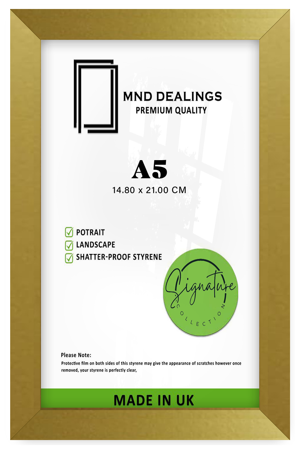 A5 ( 14.80 x 21.00 CM ) / 8 x 5.5 Inch Art Frames - MDF