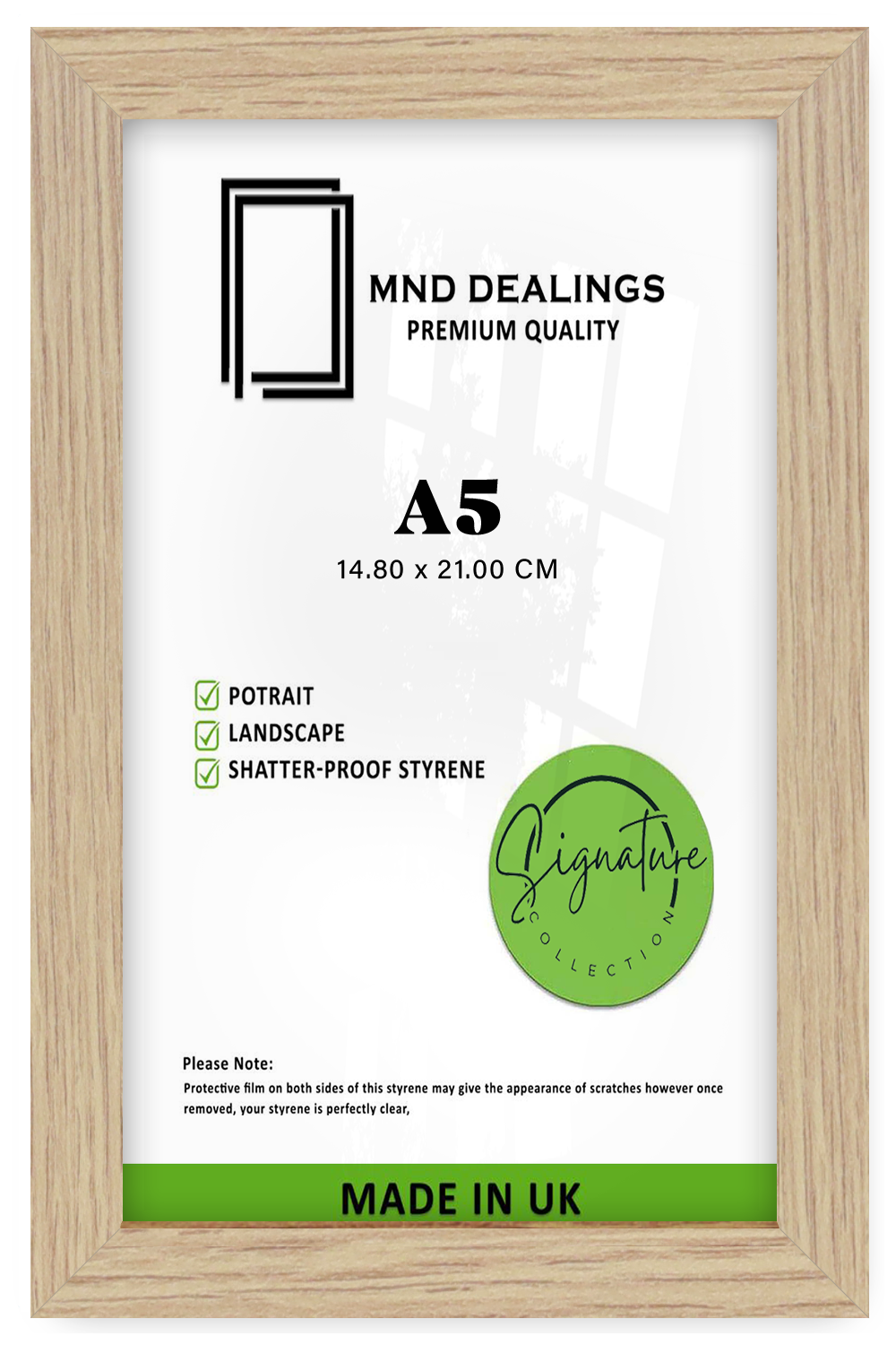 A5 ( 14.80 x 21.00 CM ) / 8 x 5.5 Inch Art Frames - MDF