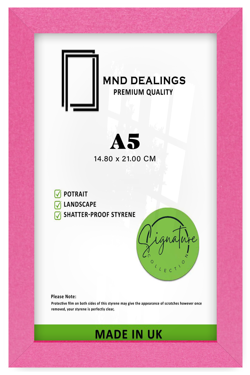 A5 ( 14.80 x 21.00 CM ) / 8 x 5.5 Inch Art Frames - MDF