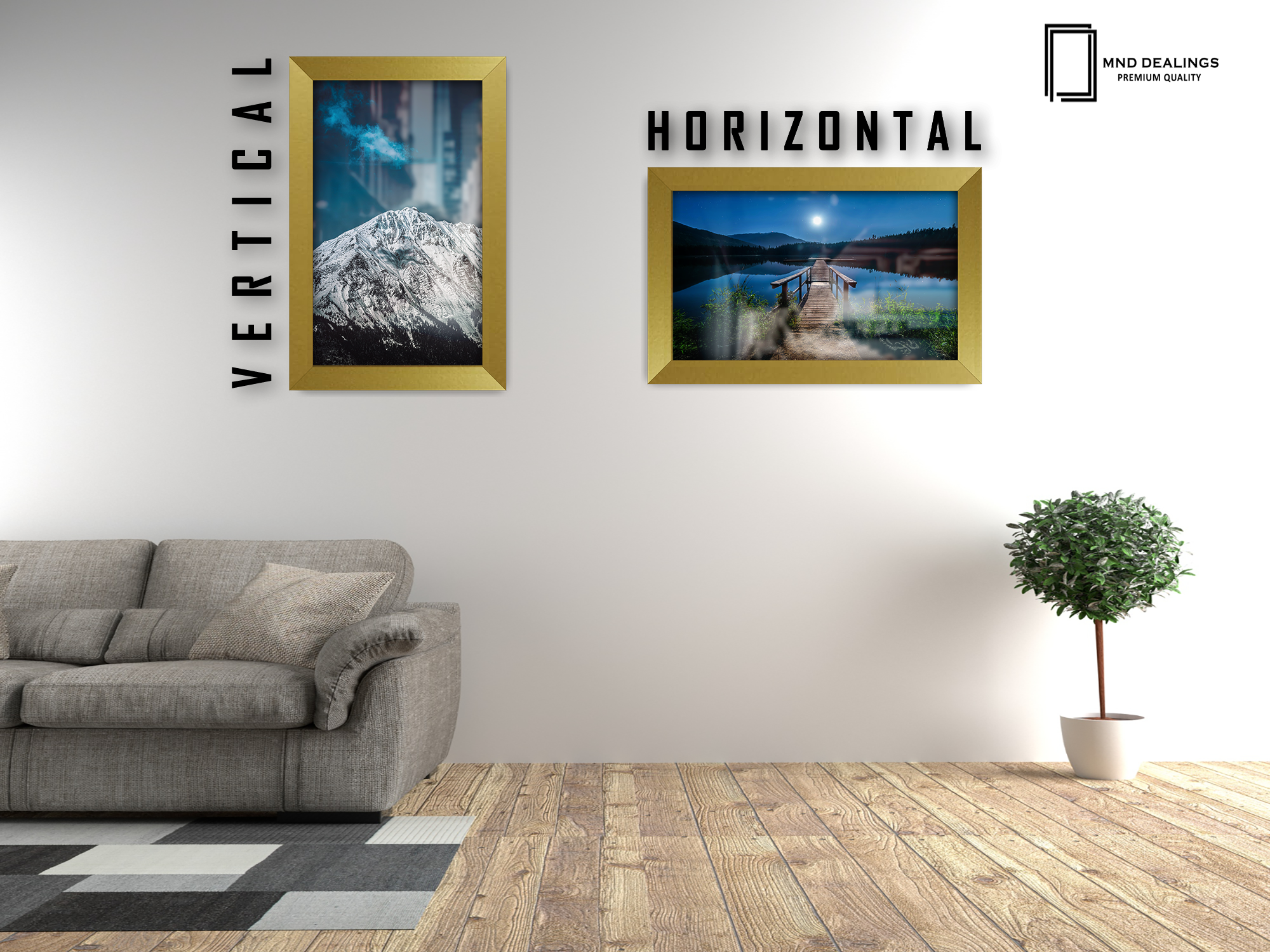 10 x 8 Inch / ( 25.40 x 20.32 CM )  |  Photo Frames - MDF
 -  [ Gold ]