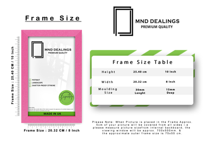 10 x 8 Inch / ( 25.40 x 20.32 CM ) Frames - MDF