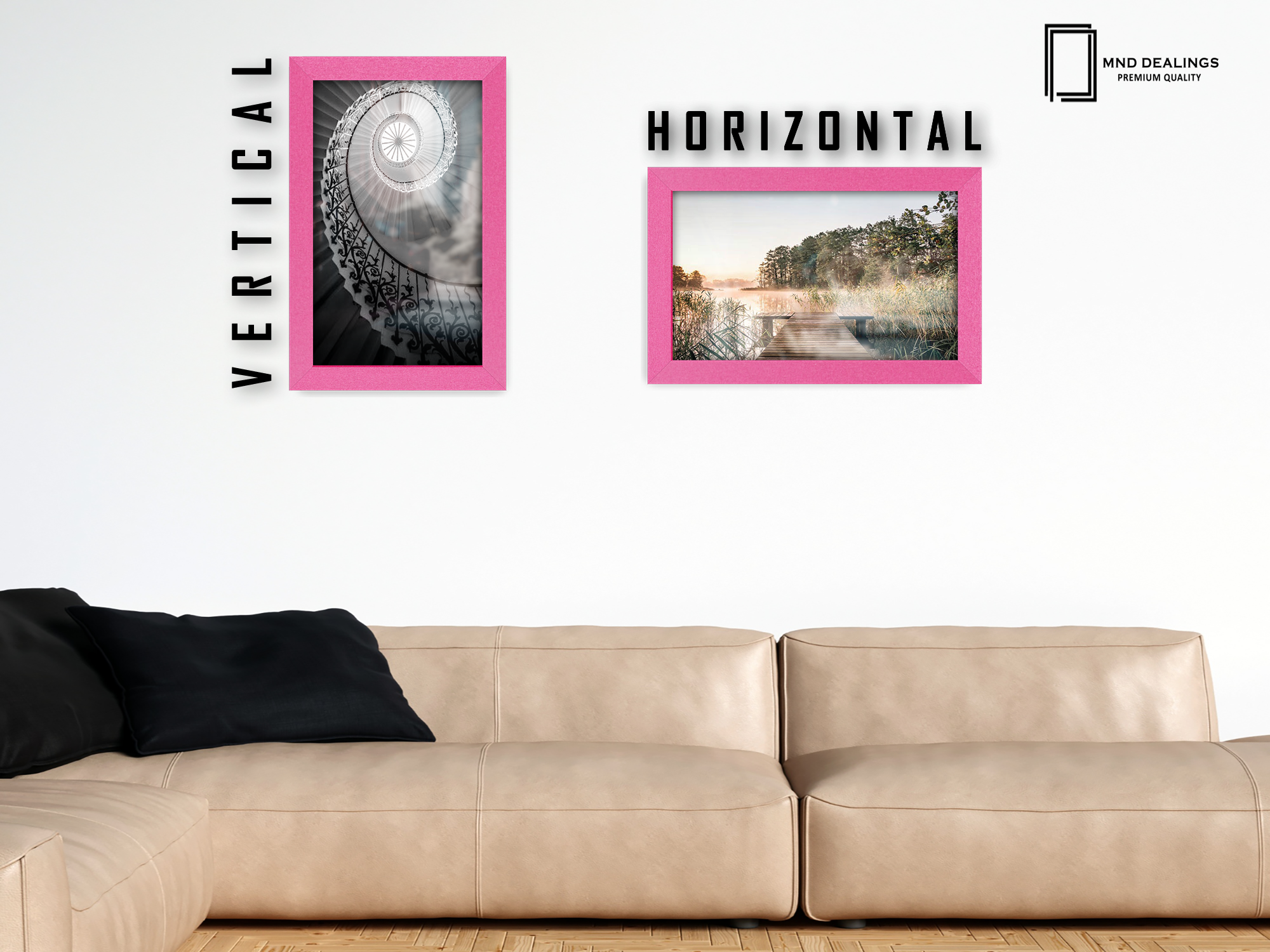10 x 8 Inch / ( 25.40 x 20.32 CM )  |  Frames - MDF
 -  [ Pink ]