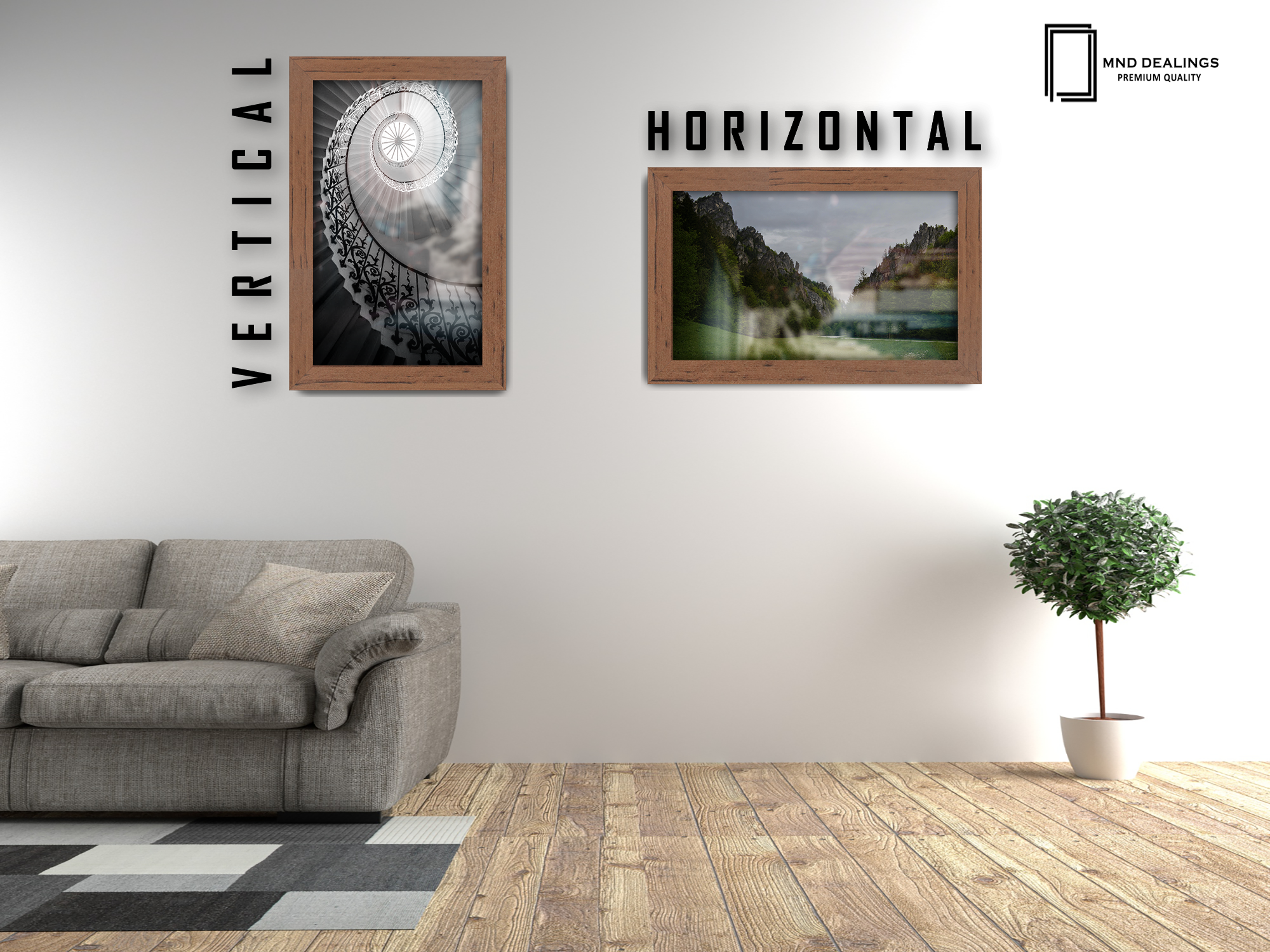 10 x 8 Inch / ( 25.40 x 20.32 CM )  |  Picture Frames - MDF
 -  [ Walnut ]