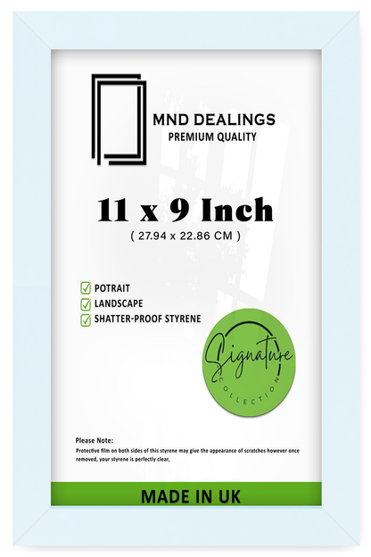 11 x 9 Inch / ( 27.94 x 22.86 CM )  |  Display Frame - MDF
 -  [ White ]