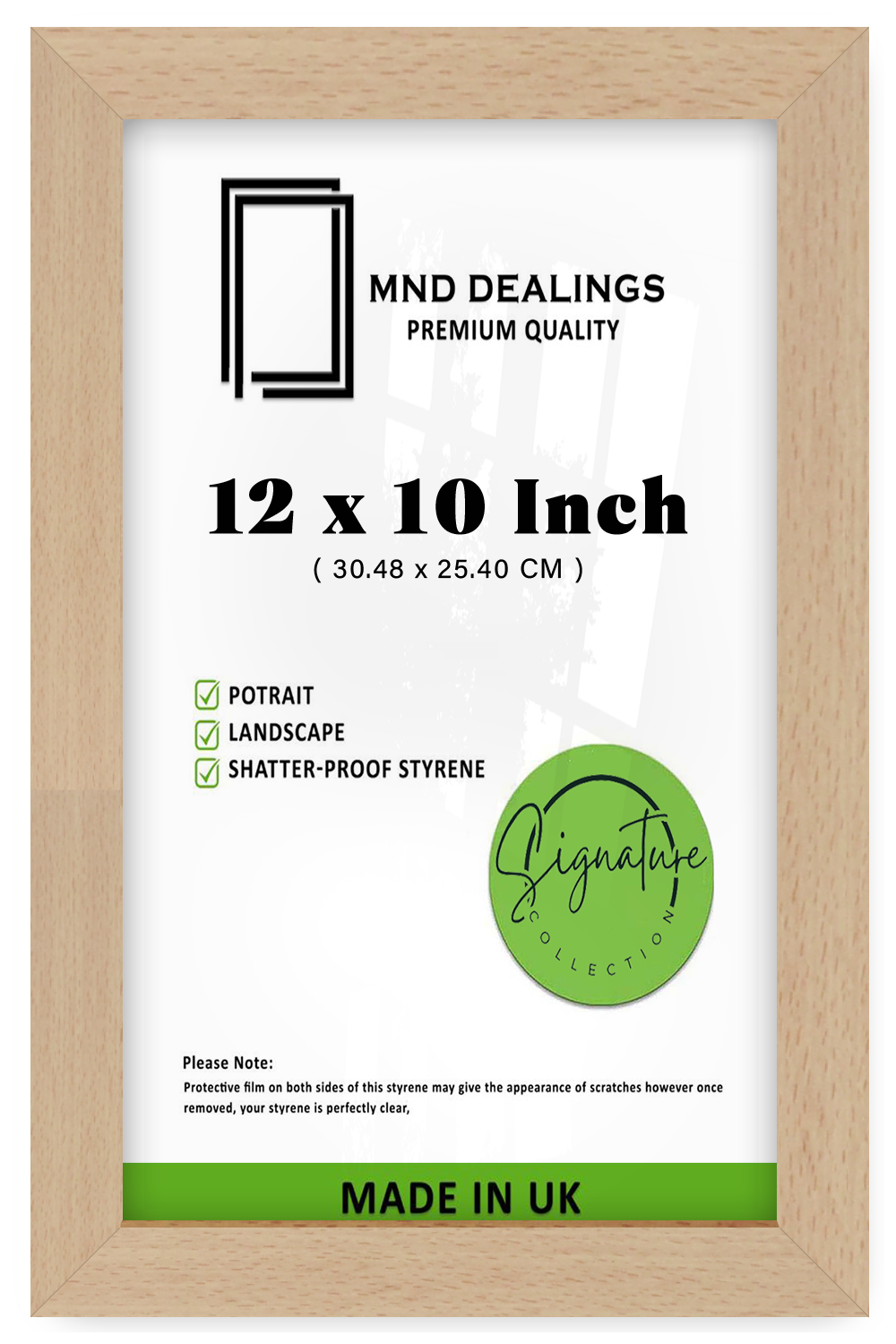 12 x 10 Inch / ( 30.48 x 25.40 CM ) Frames - MDF#color_beech