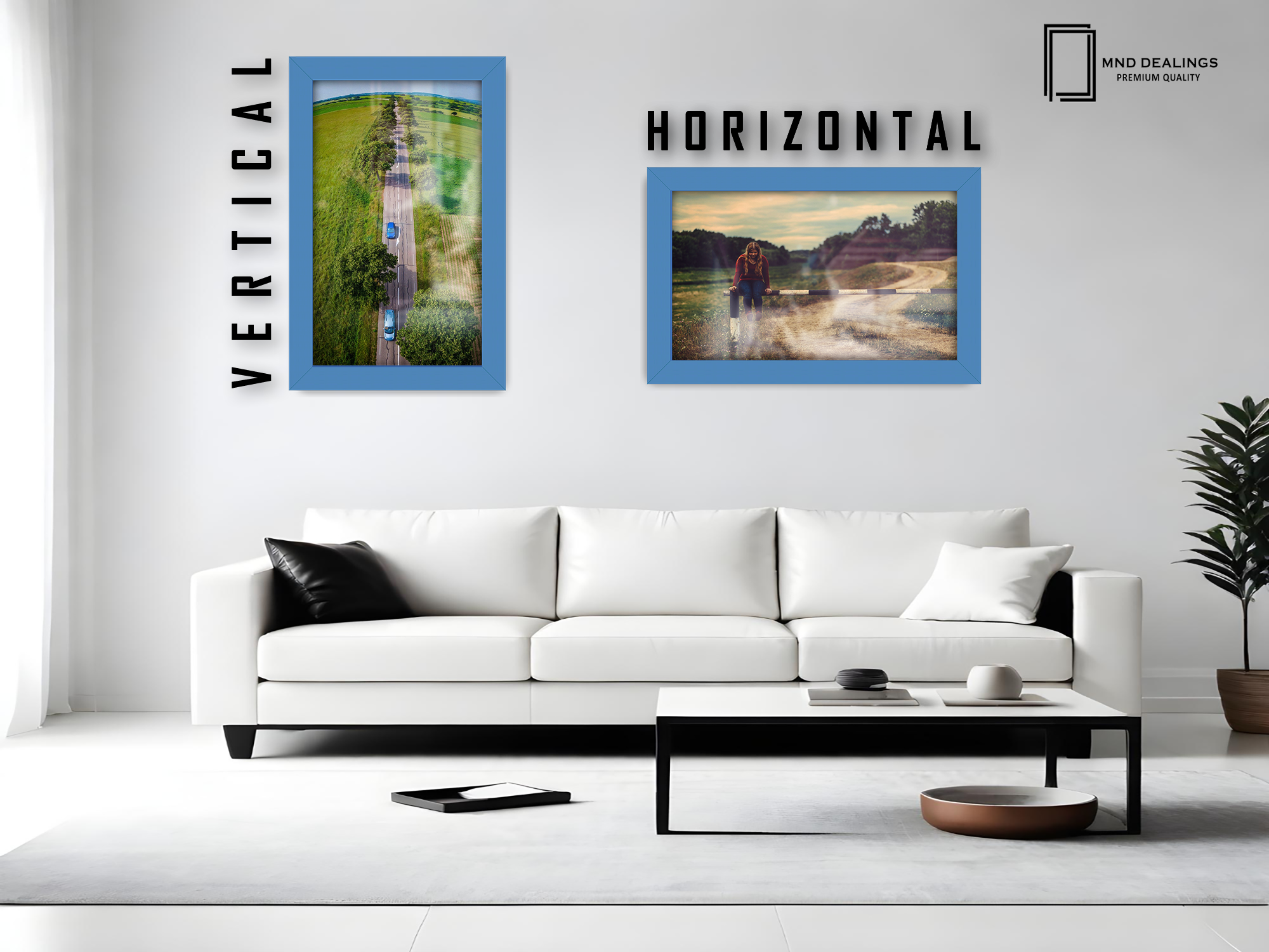 12 x 10 Inch / ( 30.48 x 25.40 CM )  |  Art Frames - MDF
 -  [ Blue ]