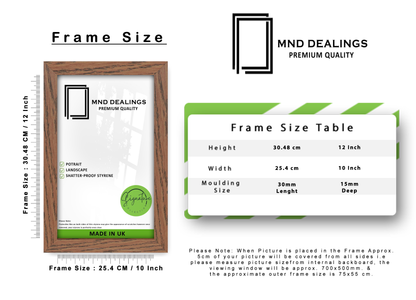 12 x 10 Inch / ( 30.48 x 25.40 CM ) Frames - MDF
