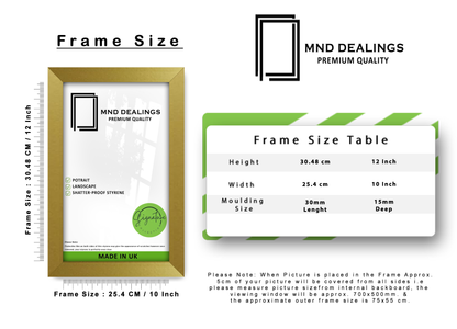 12 x 10 Inch / ( 30.48 x 25.40 CM ) Frames - MDF
