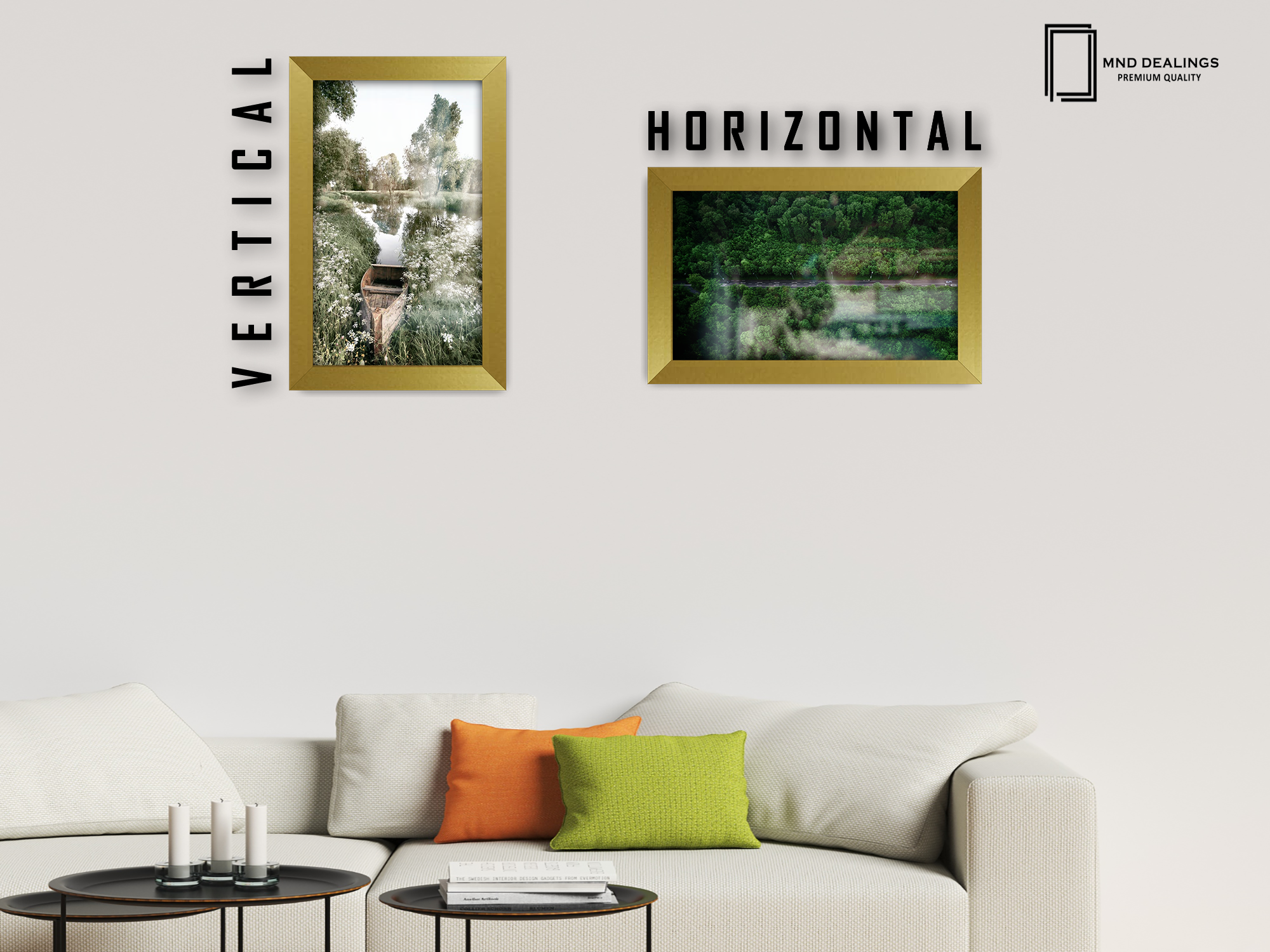 12 x 10 Inch / ( 30.48 x 25.40 CM )  |  Frames - MDF
 -  [ Gold ]