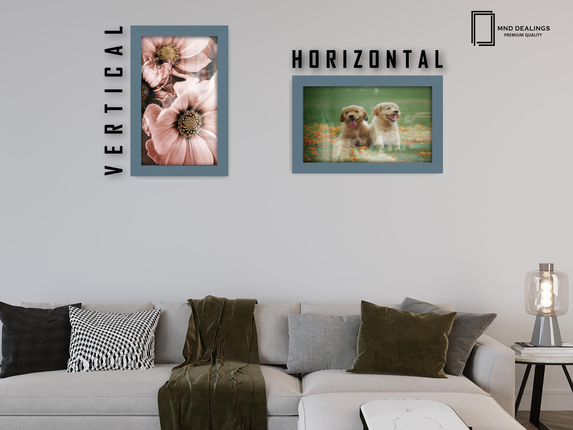12 x 8 Inch / ( 30.48 x 20.32 CM )  |  Frames - MDF
 -  [ Dark Grey ]