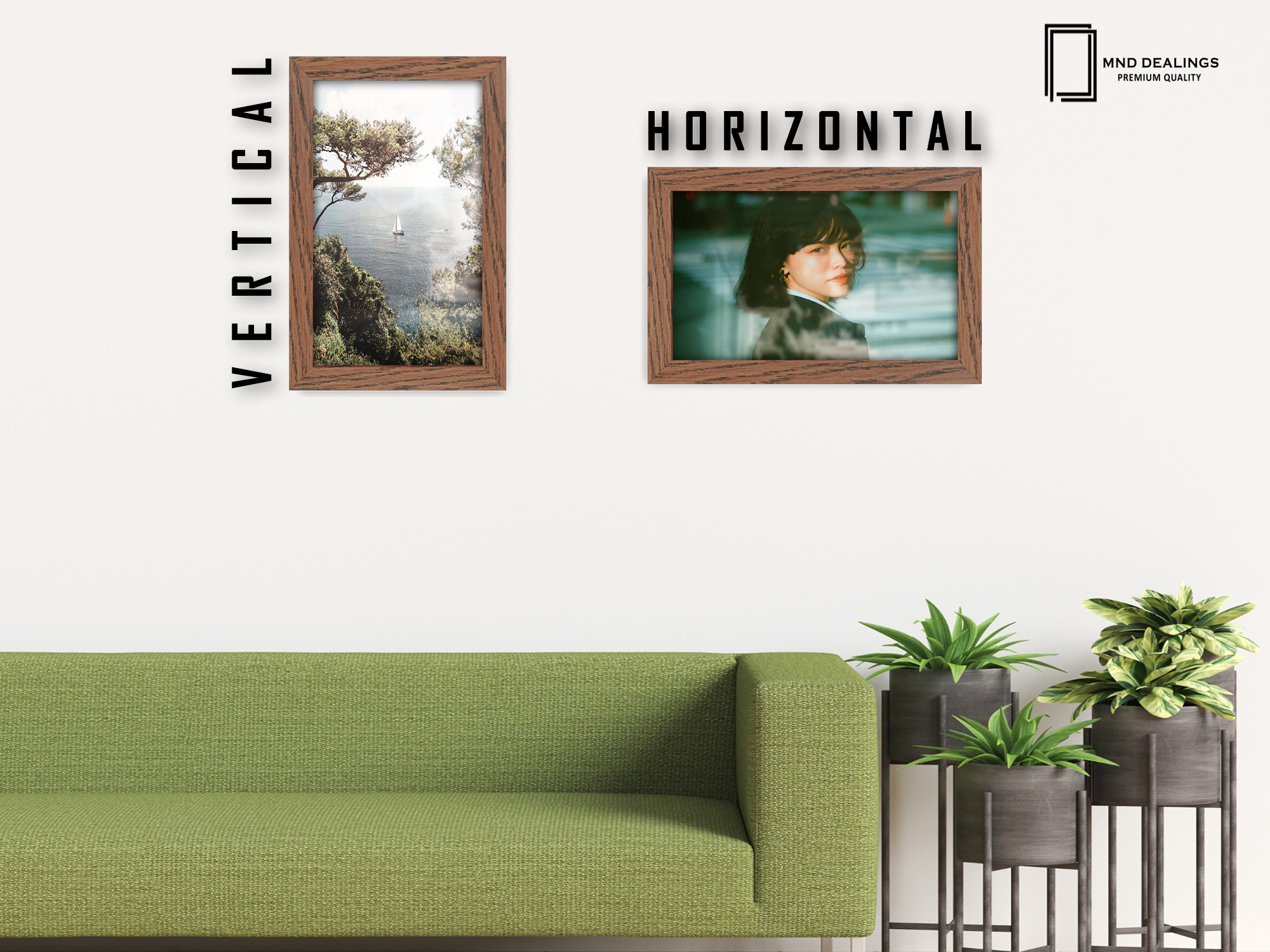 12 x 8 Inch / ( 30.48 x 20.32 CM )  |  Frames - MDF
 -  [ Dark Oak ]