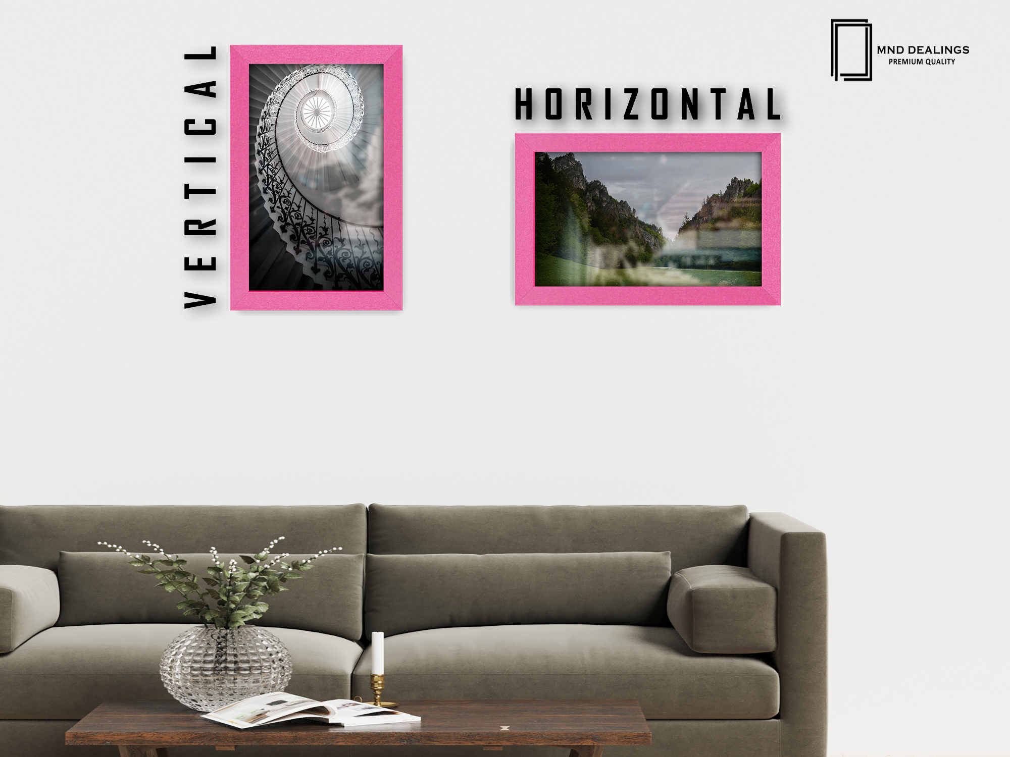 12 x 8 Inch / ( 30.48 x 20.32 CM )  |  Poster Frames - MDF
 -  [ Pink ]